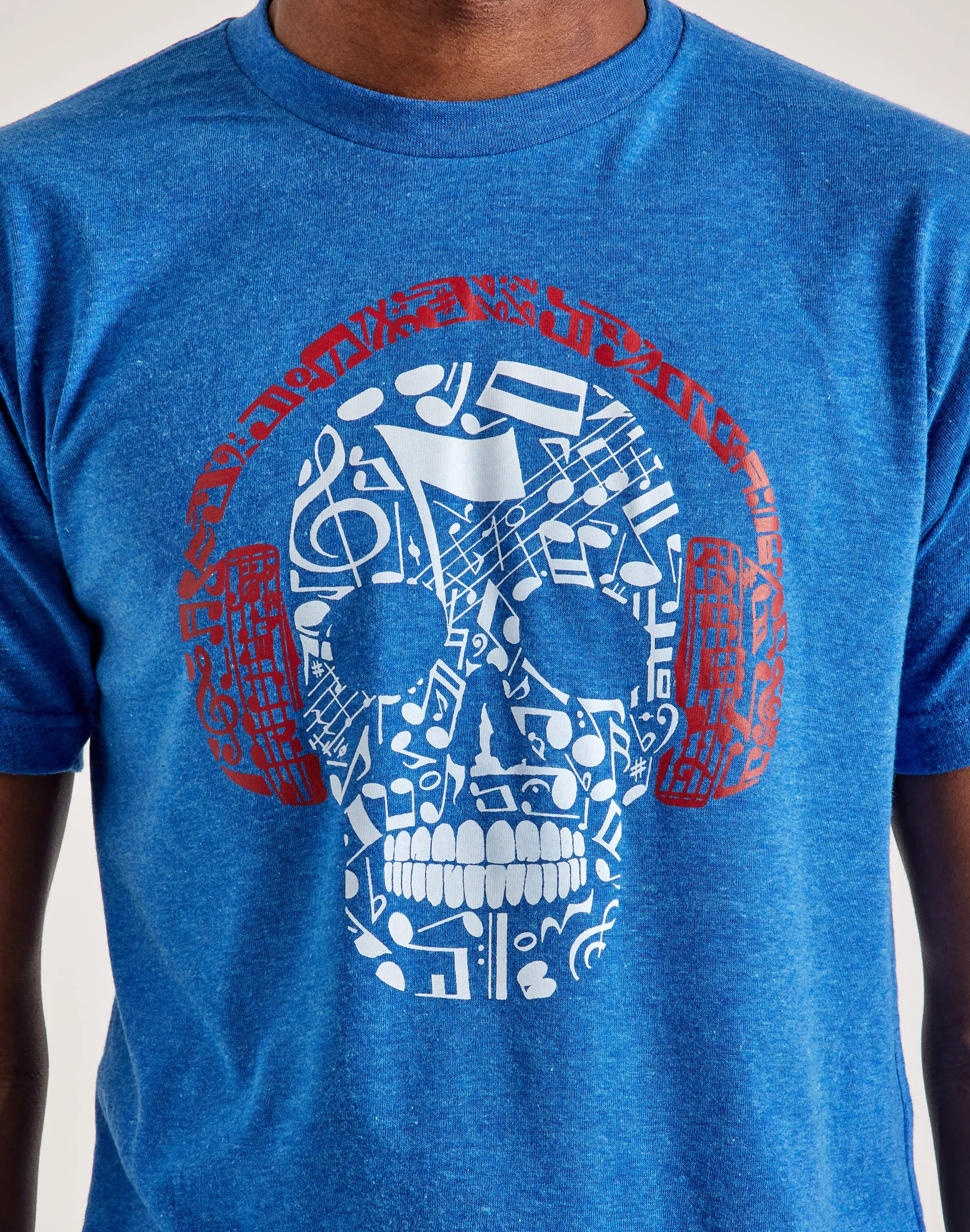 LA Pop Art Music Notes Skull Tee