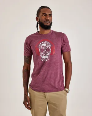 LA Pop Art Music Notes Skull Tee