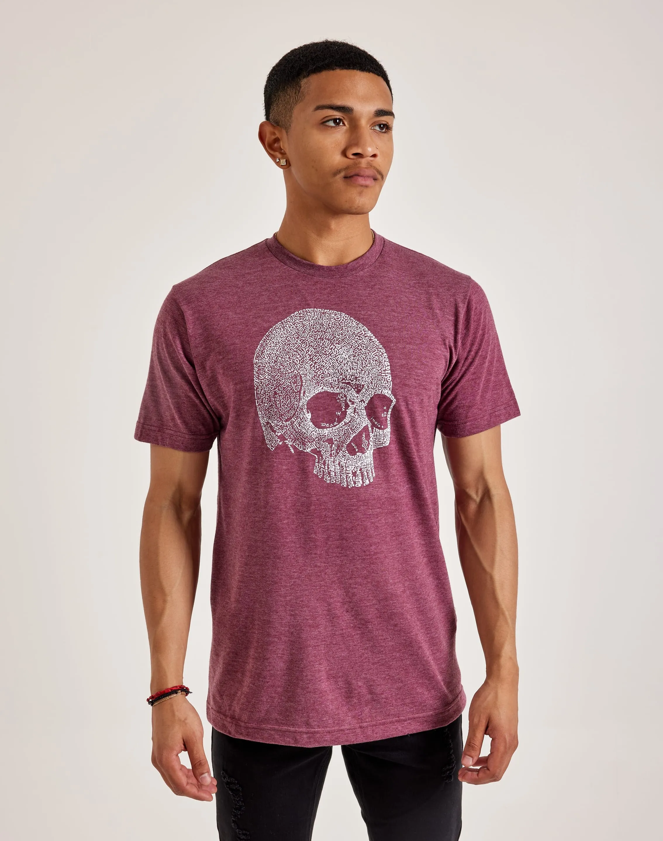 LA Pop Art Word Art Dead Inside Skull Tee