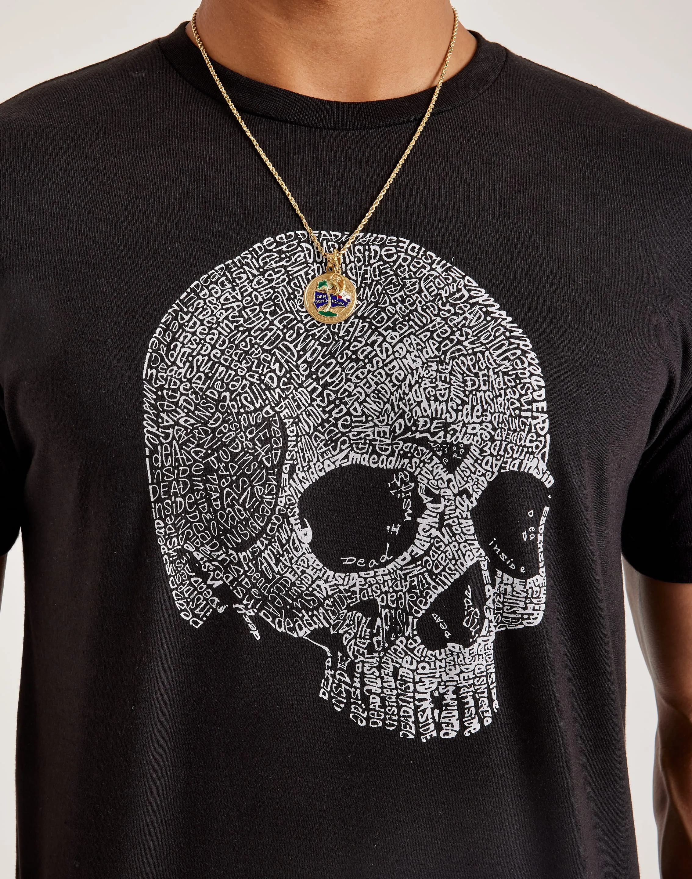 LA Pop Art Word Art Dead Inside Skull Tee