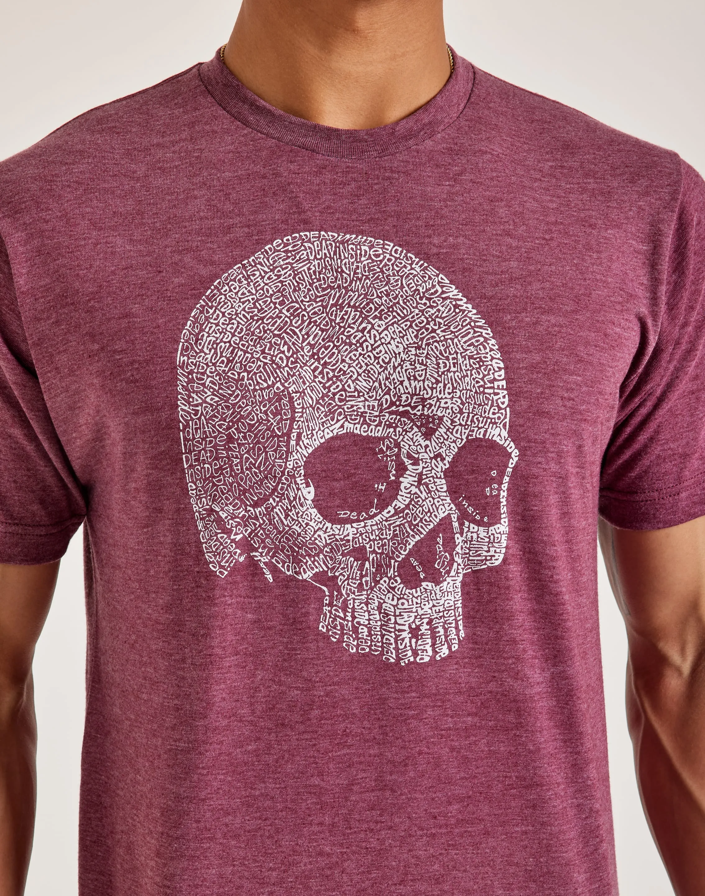 LA Pop Art Word Art Dead Inside Skull Tee