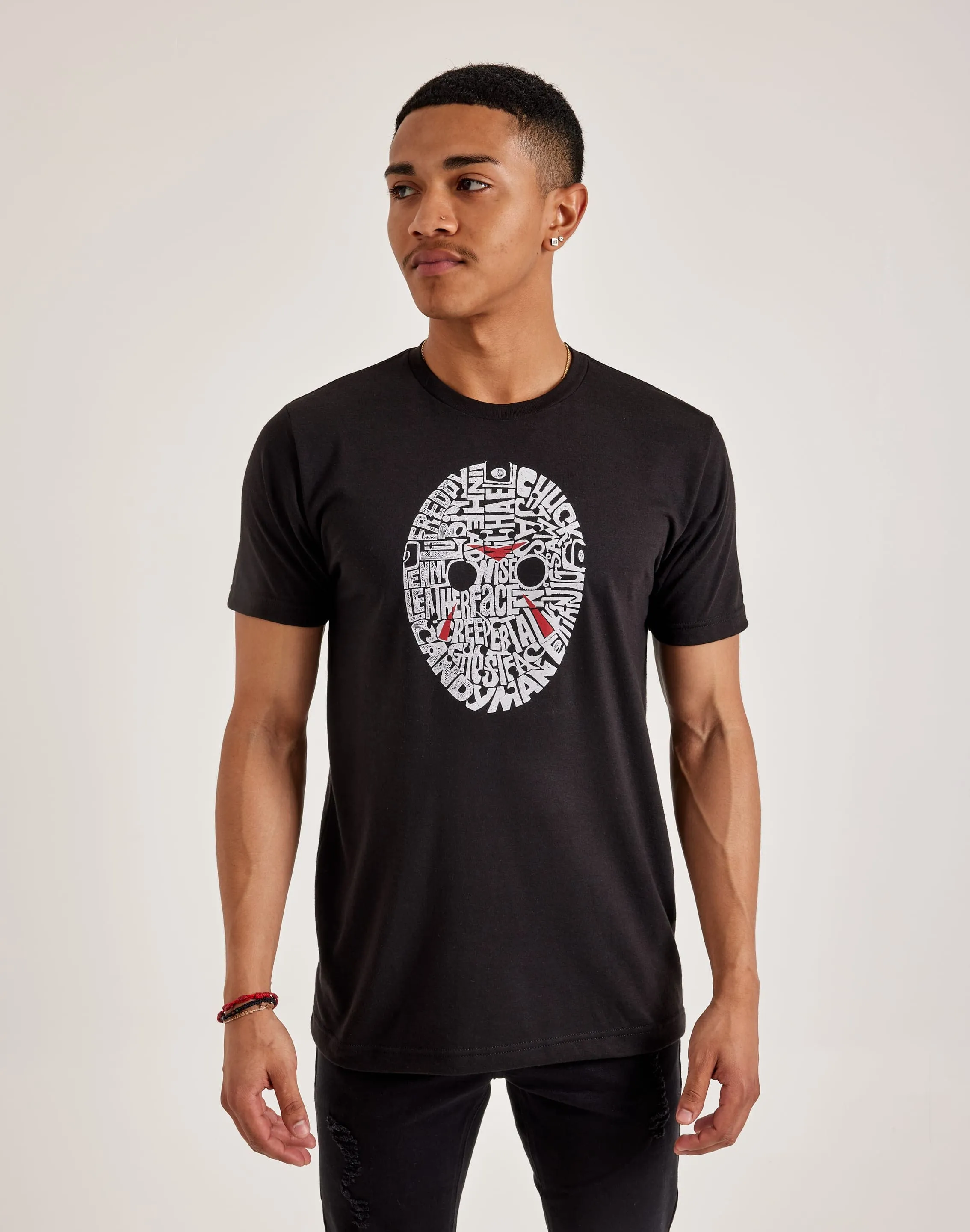LA Pop Art Word Art Slasher Movie Villains Tee