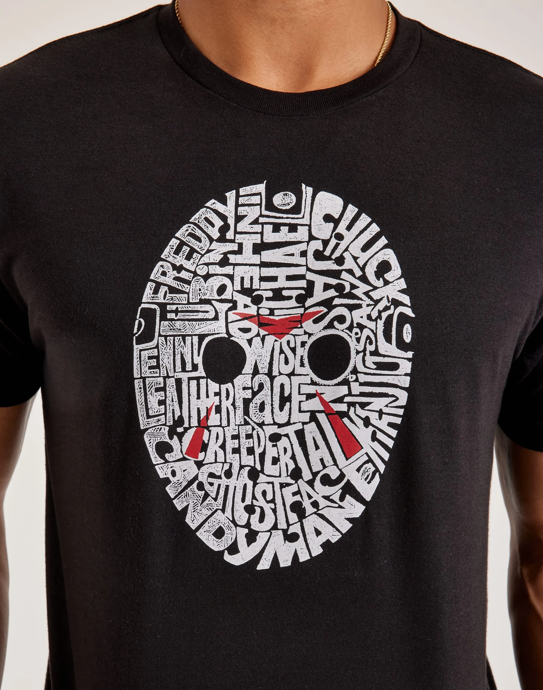 LA Pop Art Word Art Slasher Movie Villains Tee