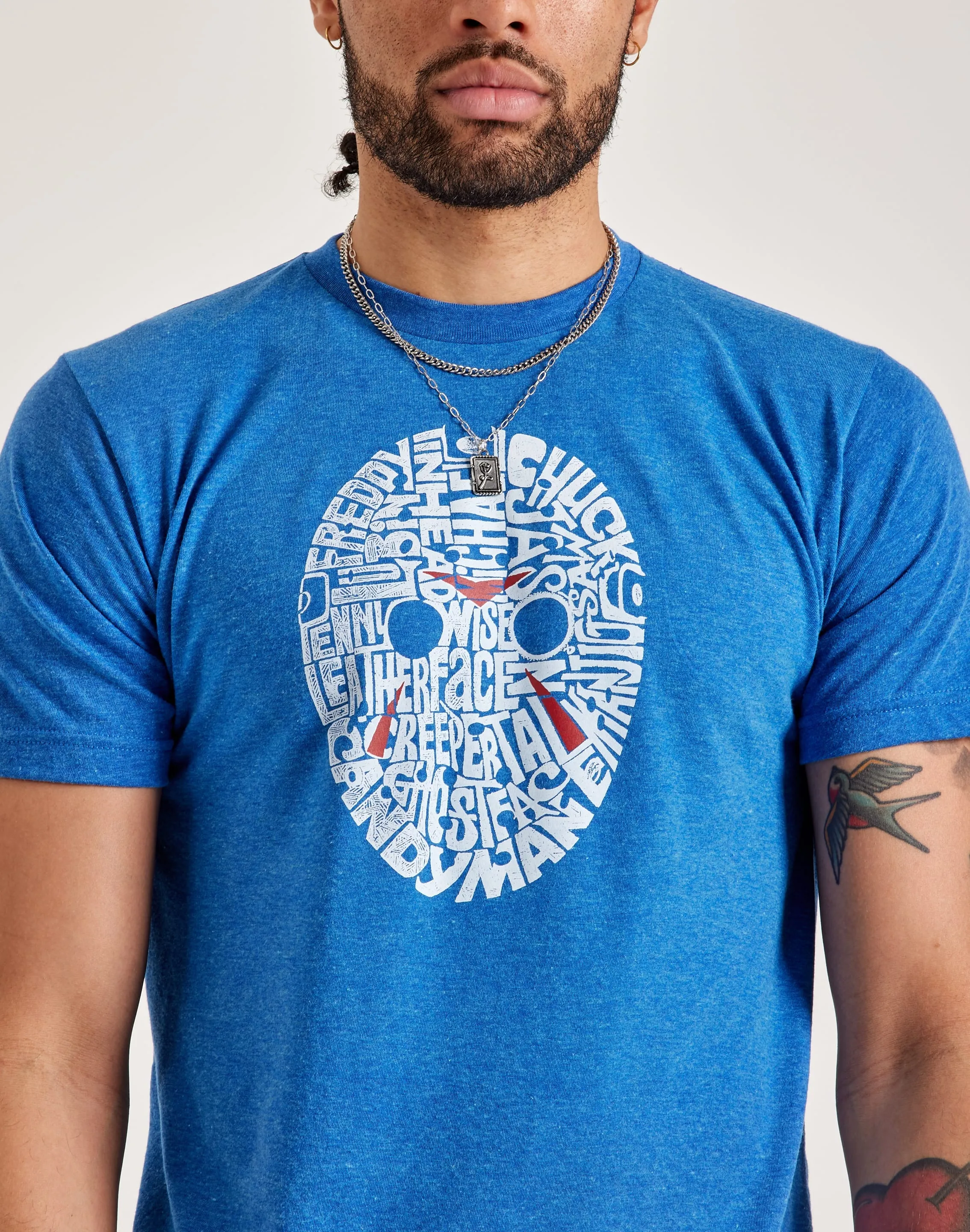 LA Pop Art Word Art Slasher Movie Villains Tee