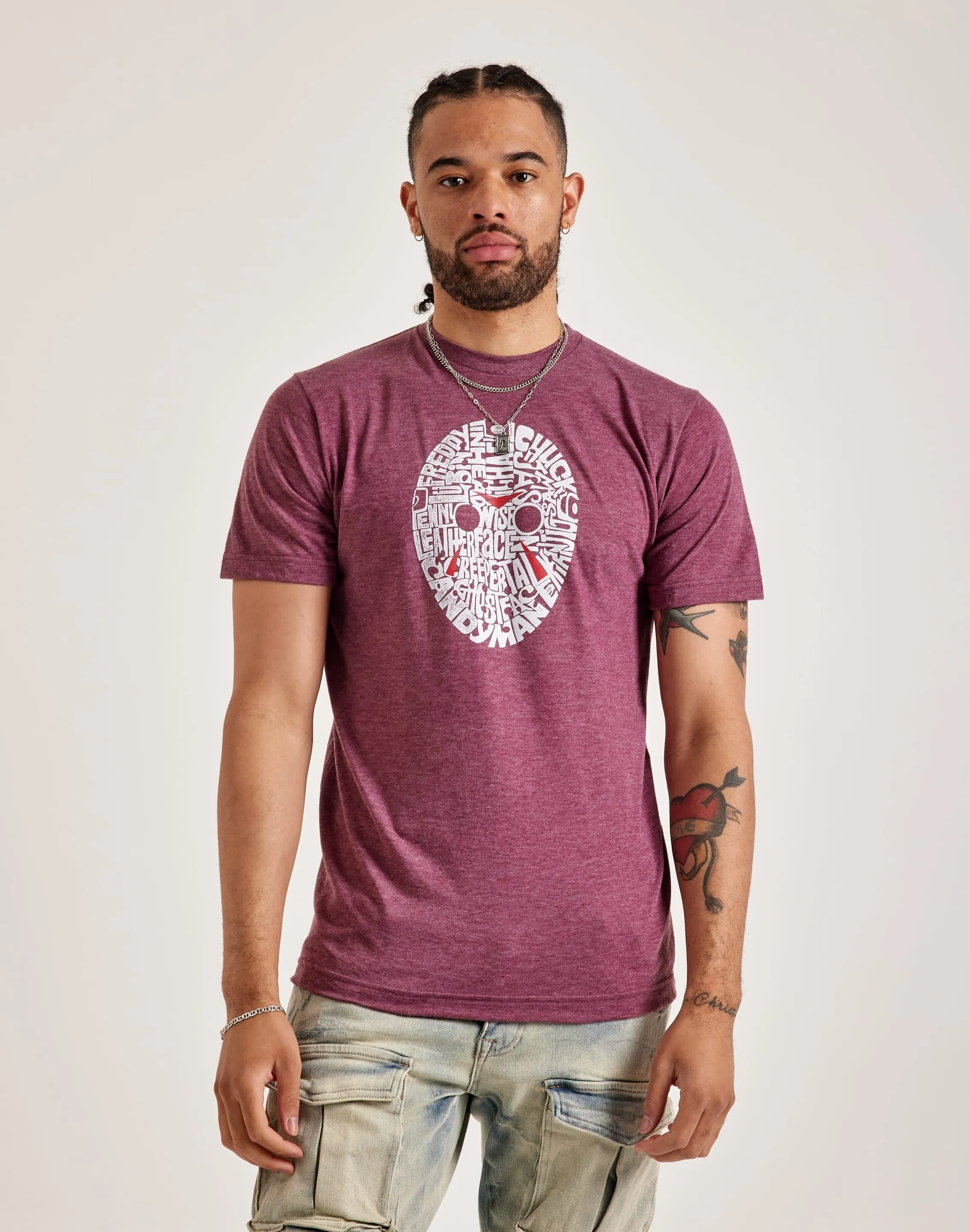 LA Pop Art Word Art Slasher Movie Villains Tee