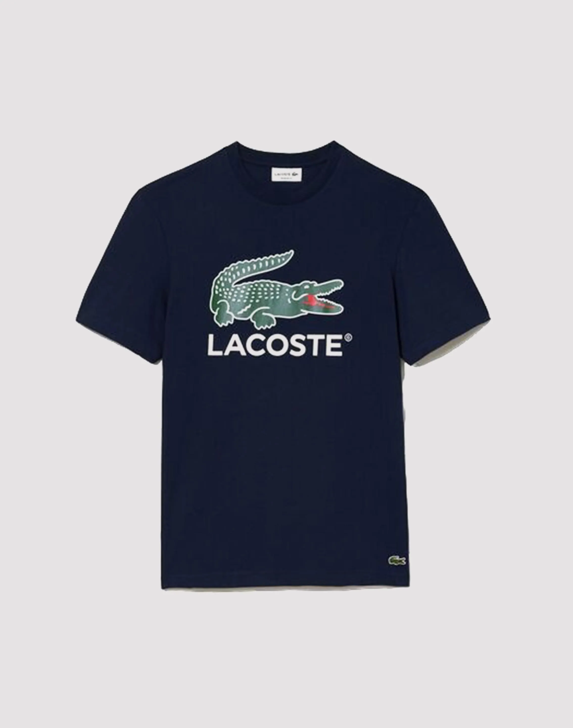 Lacoste Big Croc Logo Navy Tee