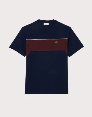 Lacoste Colorblock Navy/Maroon Tee