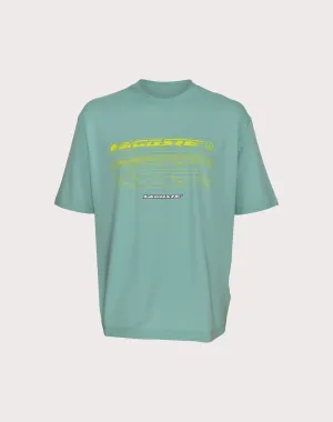 Lacoste Disrupt Script Teal Tee