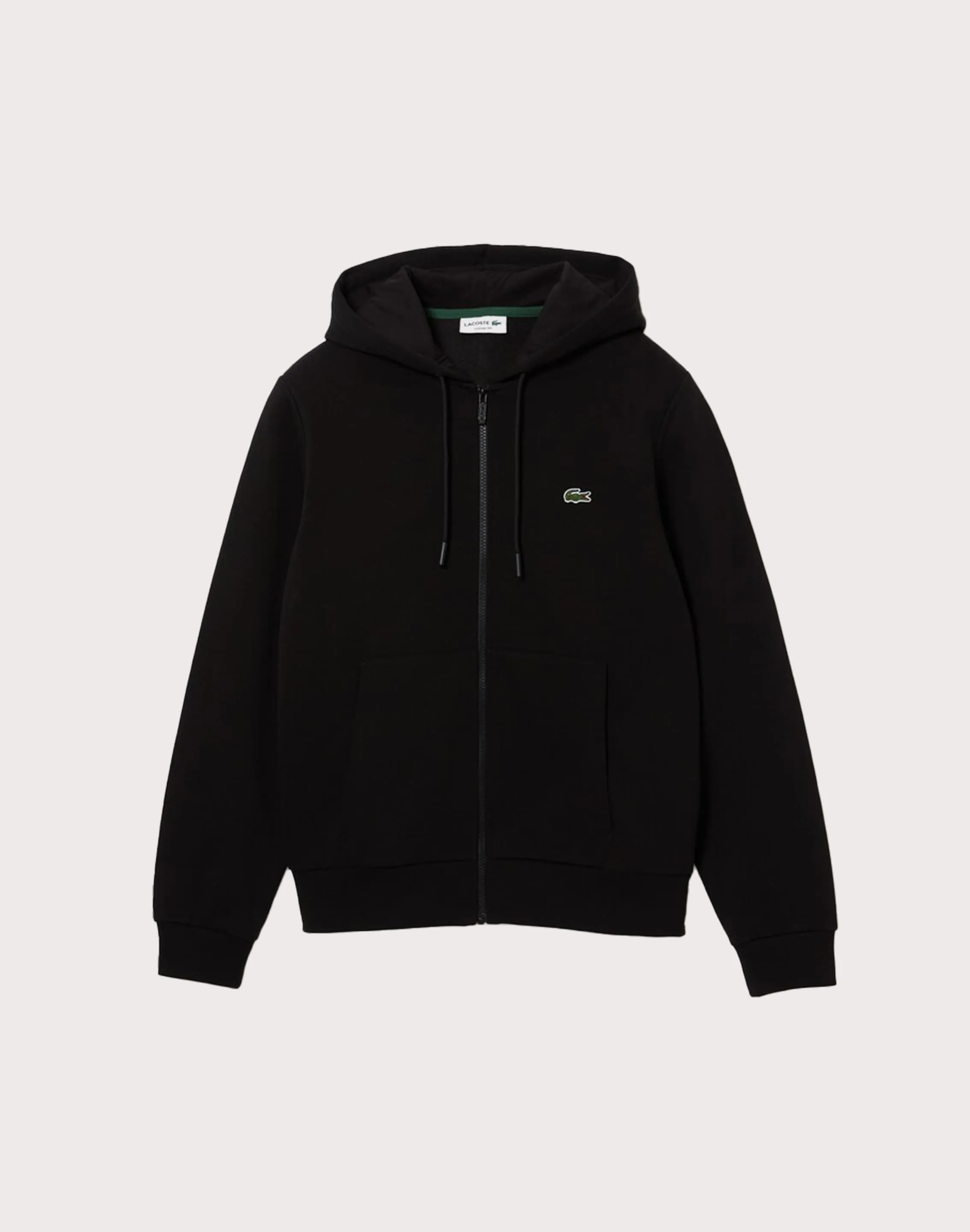 Lacoste Solid Fleece Hooded Jacket