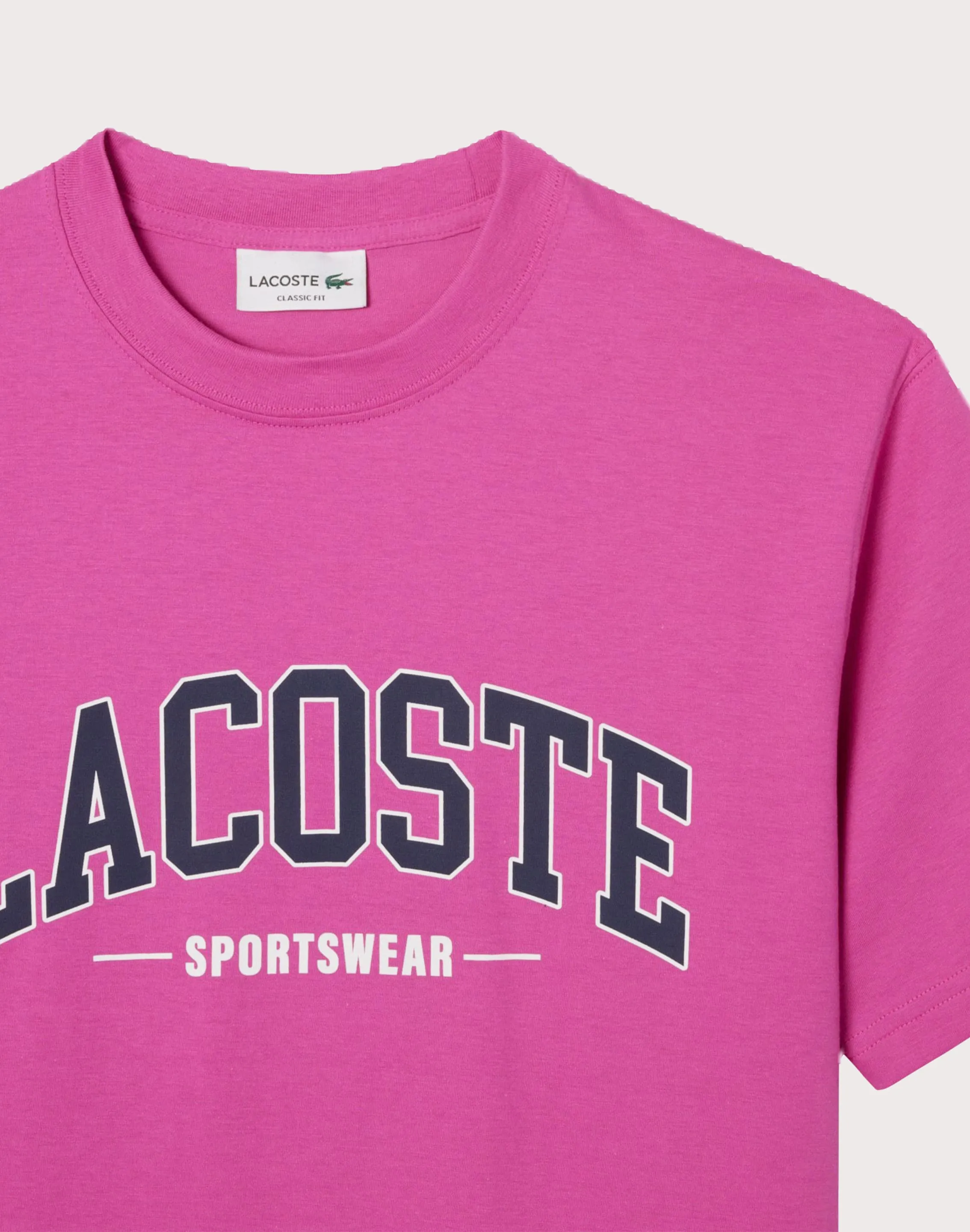 Lacoste SW Branding Pink Tee