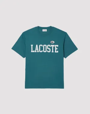 Lacoste Varsity Logo Teal Tee