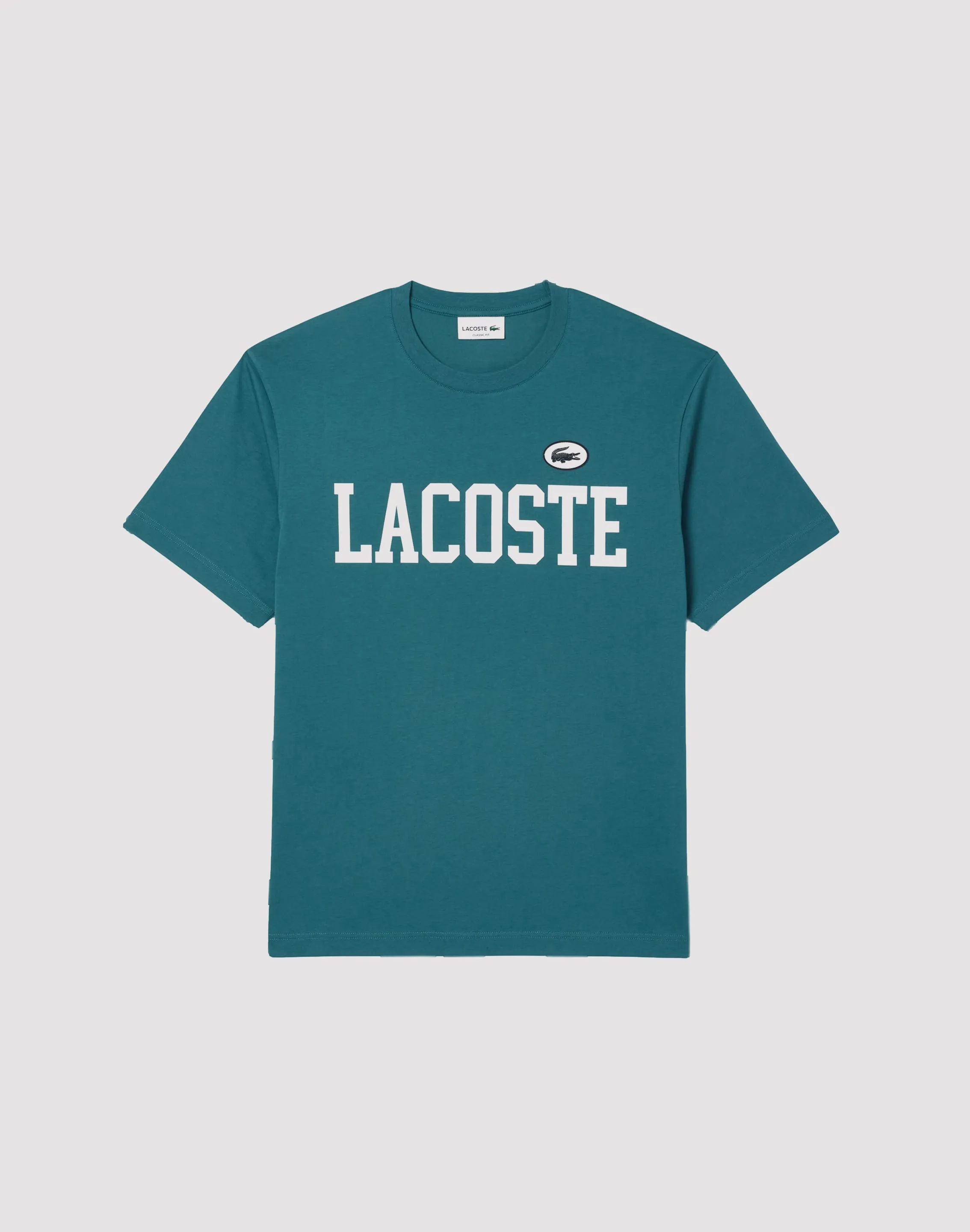 Lacoste Varsity Logo Teal Tee