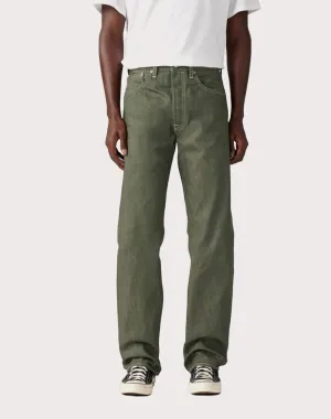Levi 501 Rigid Straight Fit Denim Green Jeans