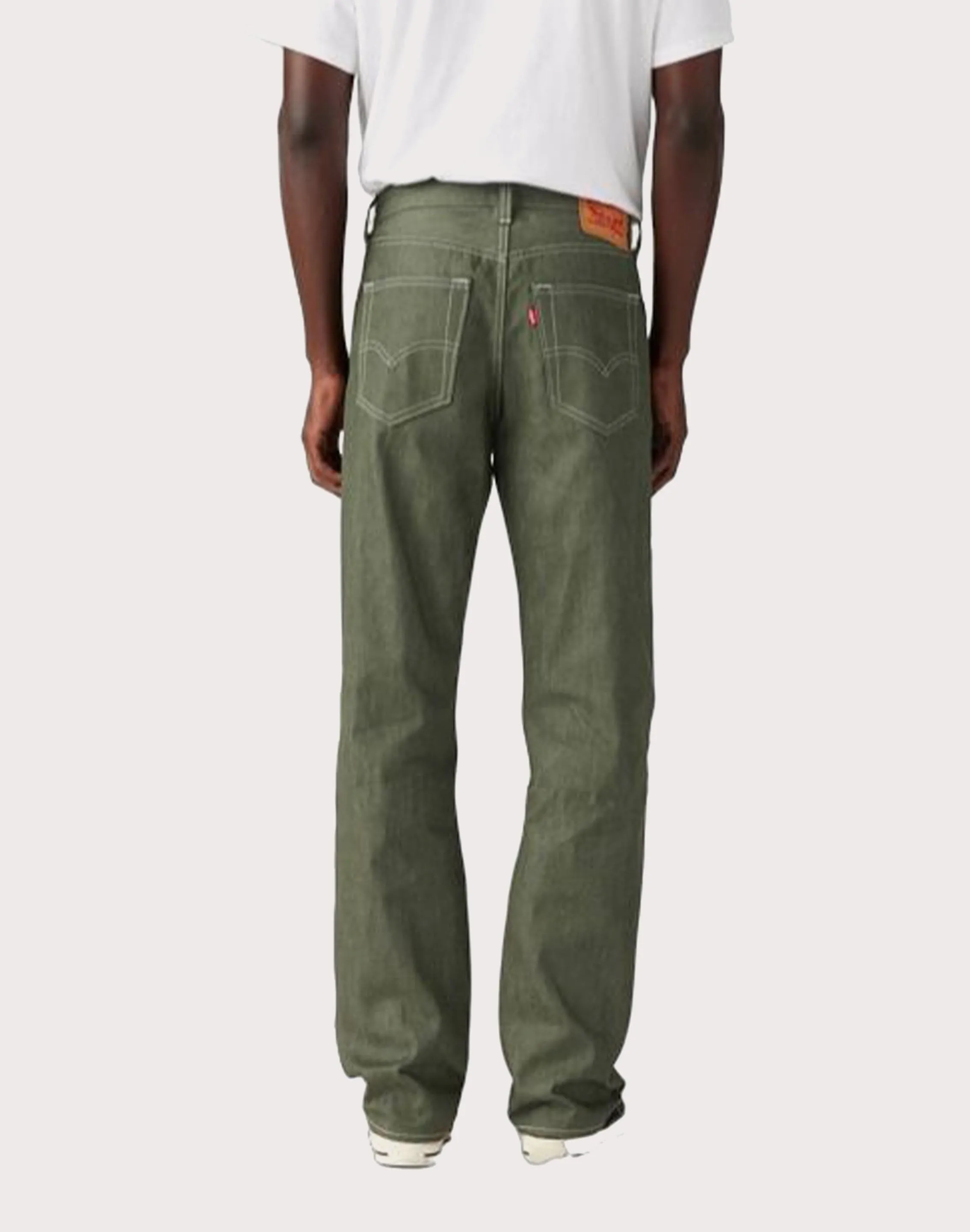 Levi 501 Rigid Straight Fit Denim Green Jeans