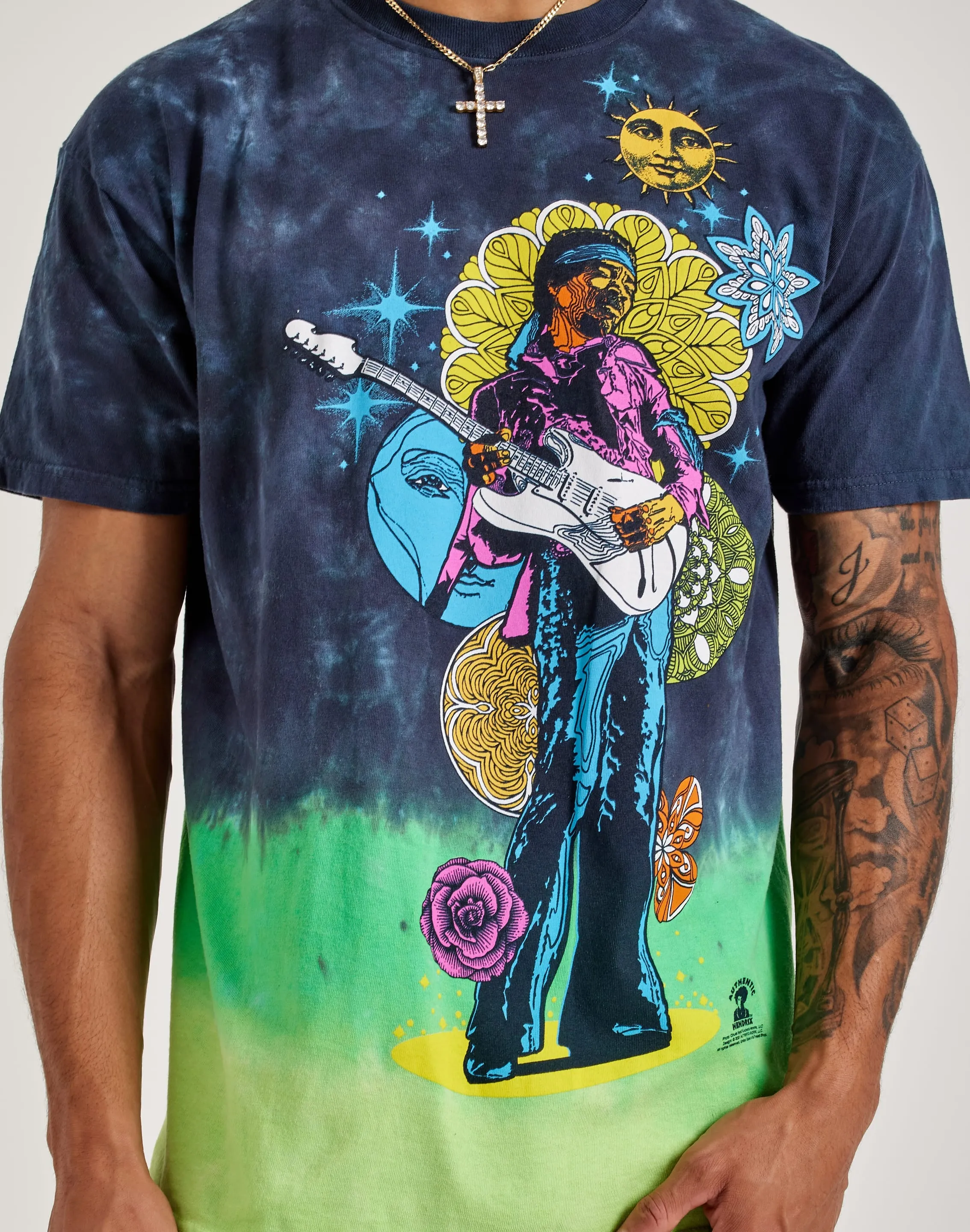 Liquid Blue Jimi Hendrix Tie-Dye Tee