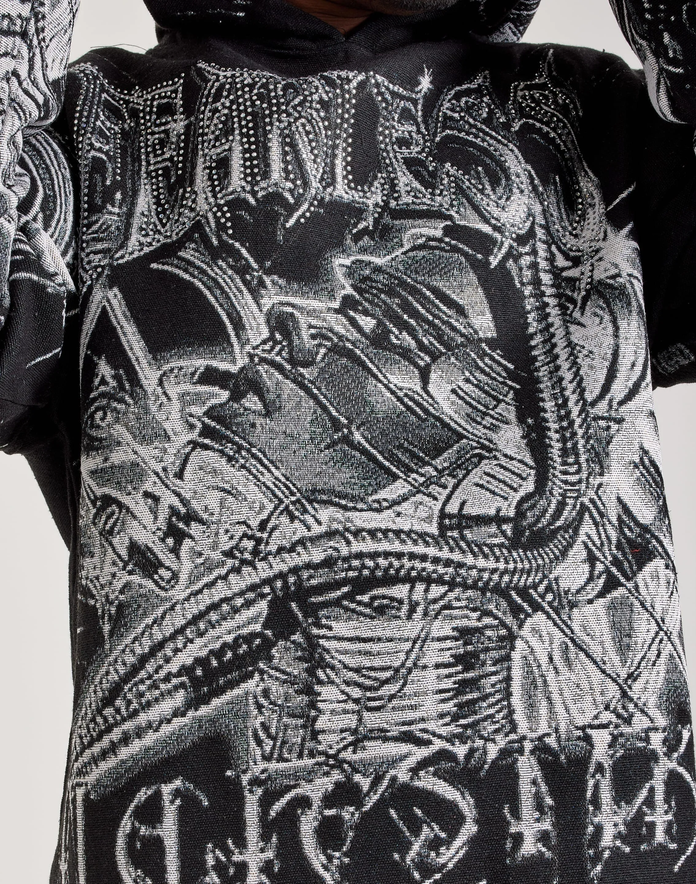 Majestik Fearless Face Tapestry Hoodie