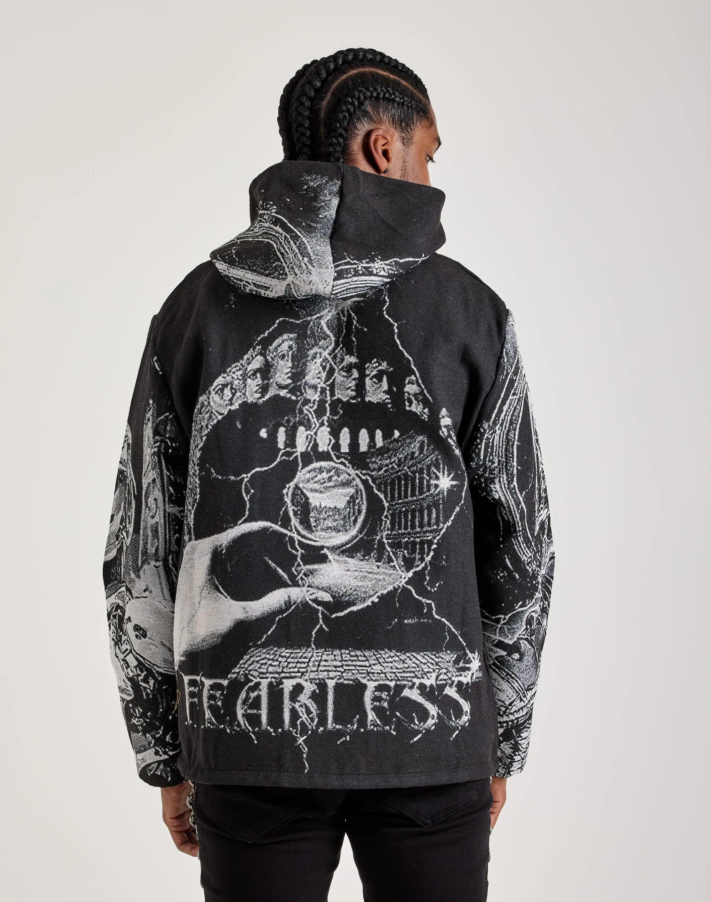 Majestik Fearless Face Tapestry Hoodie