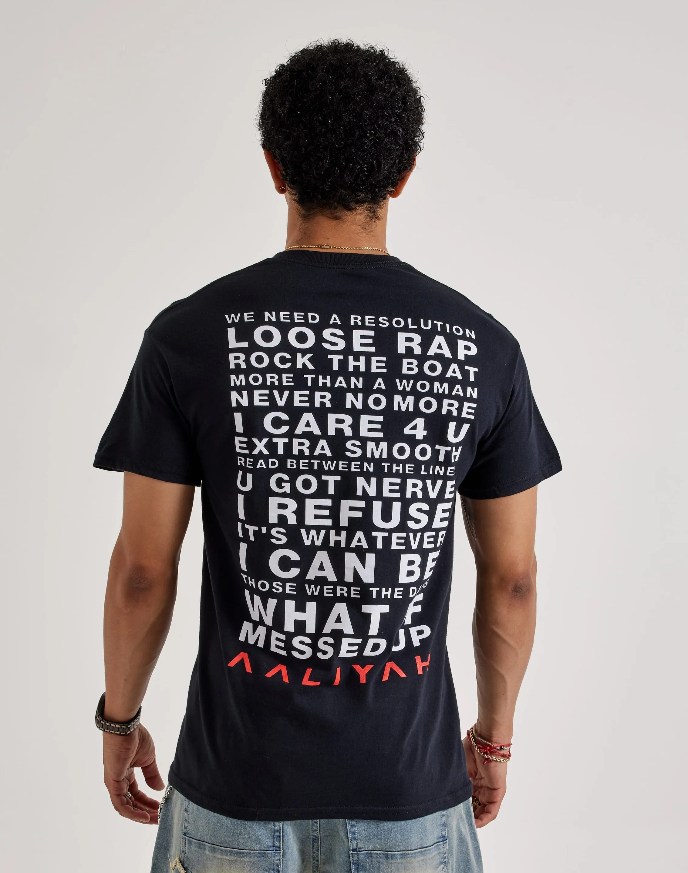 Merch Traffic Aaliyah Songlist Tee