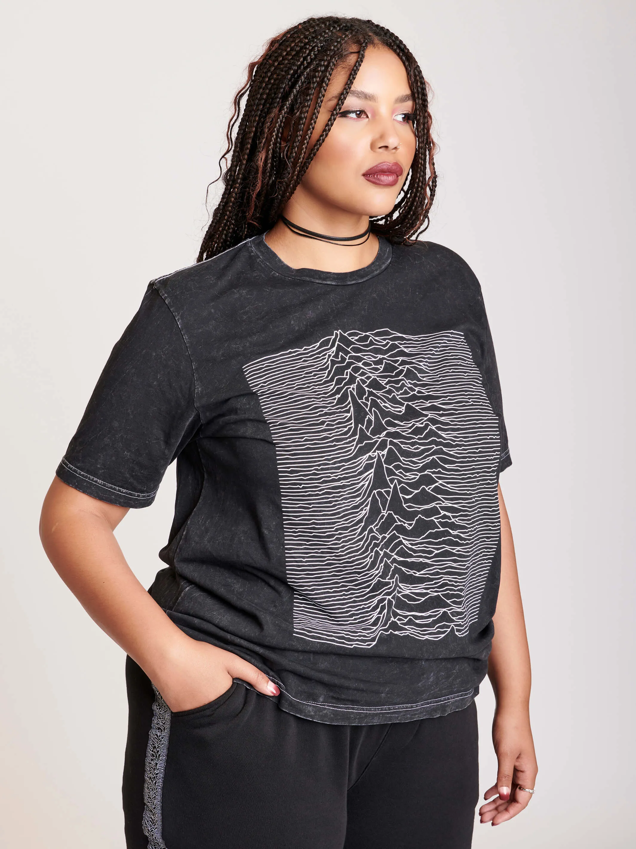 Mineral Wash Unknown Pleasures T-shirt