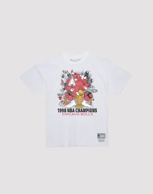 Mitchell & Ness Chicago Bulls Listen Up Short Sleeve White Top