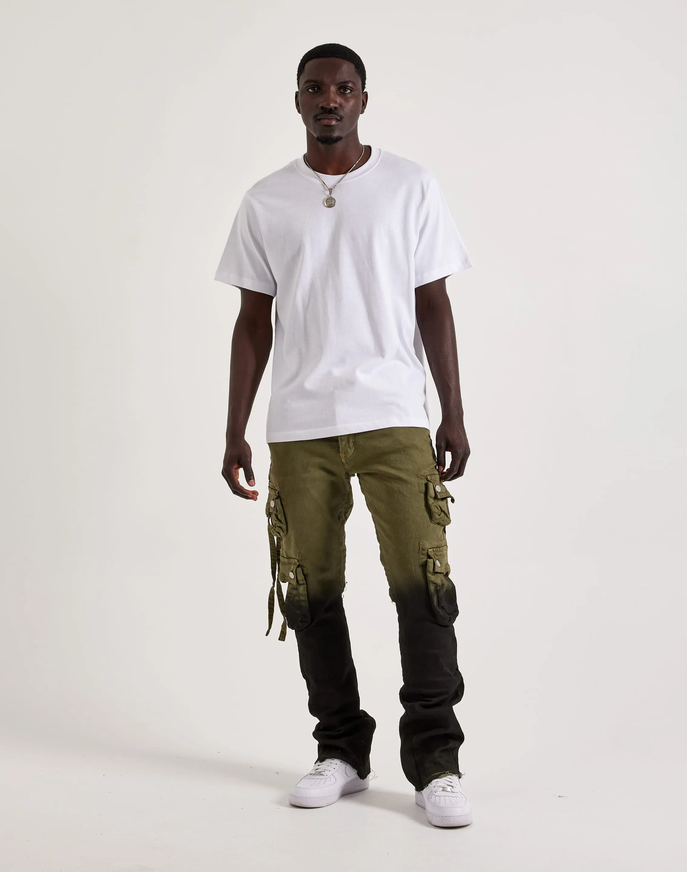 MNML Cargo Flare Denim Pants