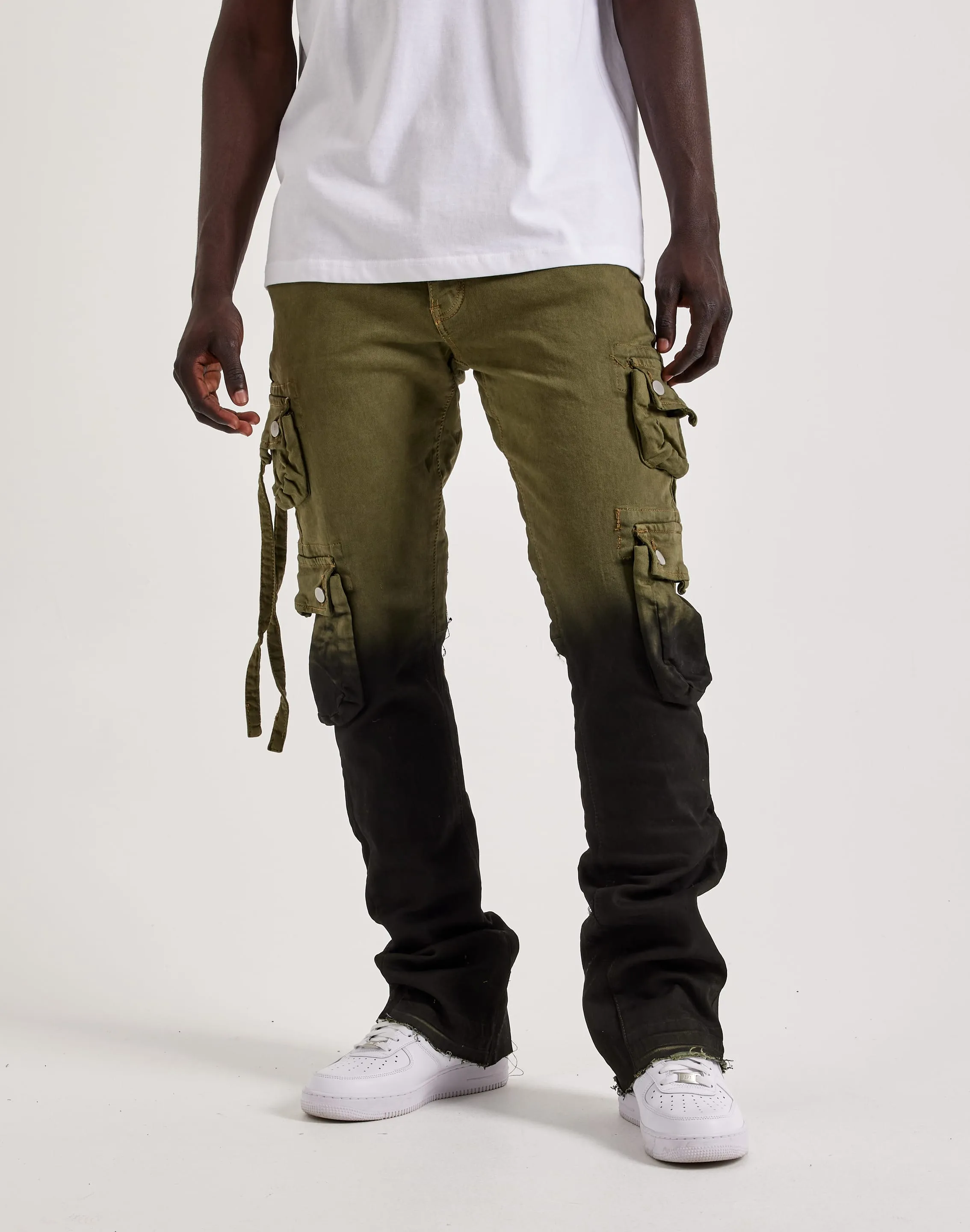 MNML Cargo Flare Denim Pants