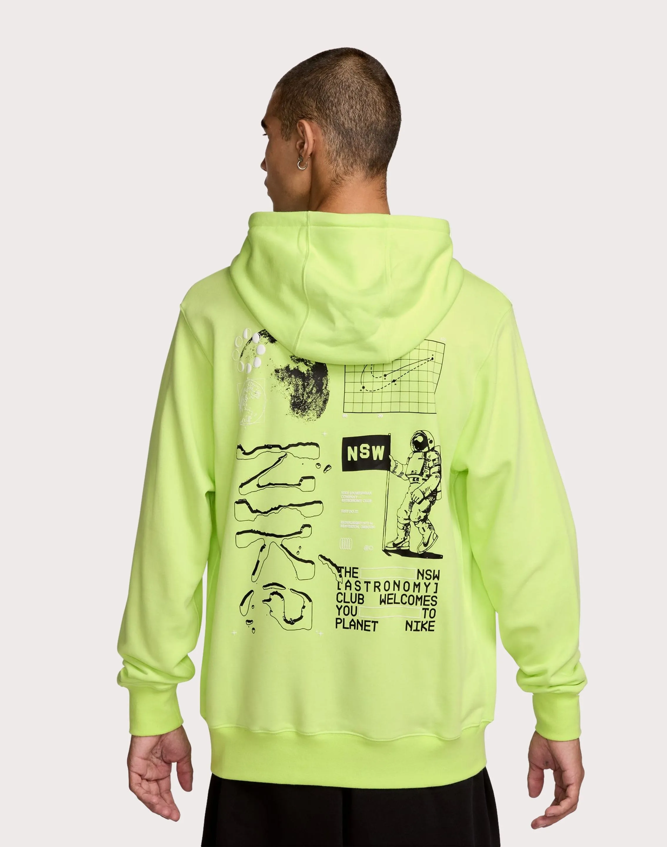 Nike Club French Terry Pullover Lime Hoodie