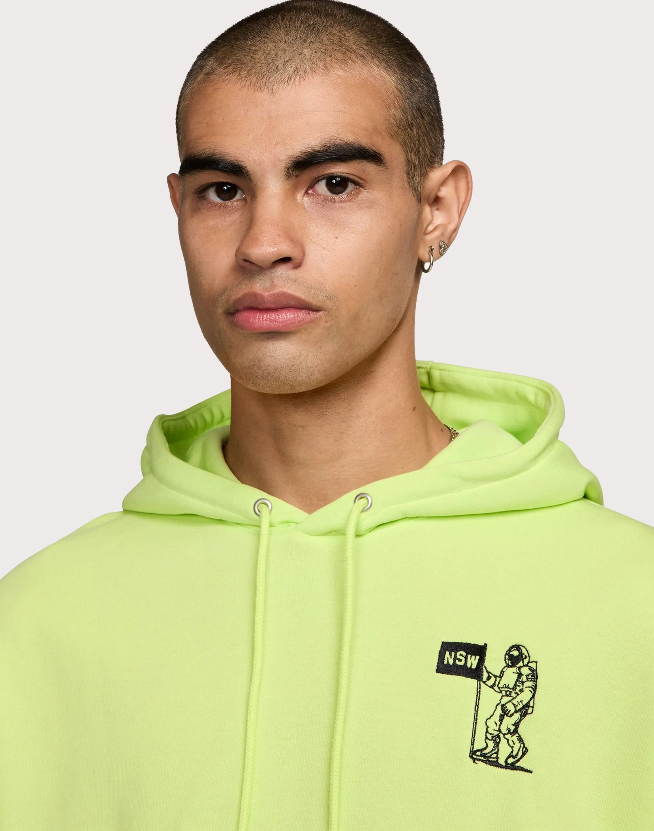 Nike Club French Terry Pullover Lime Hoodie