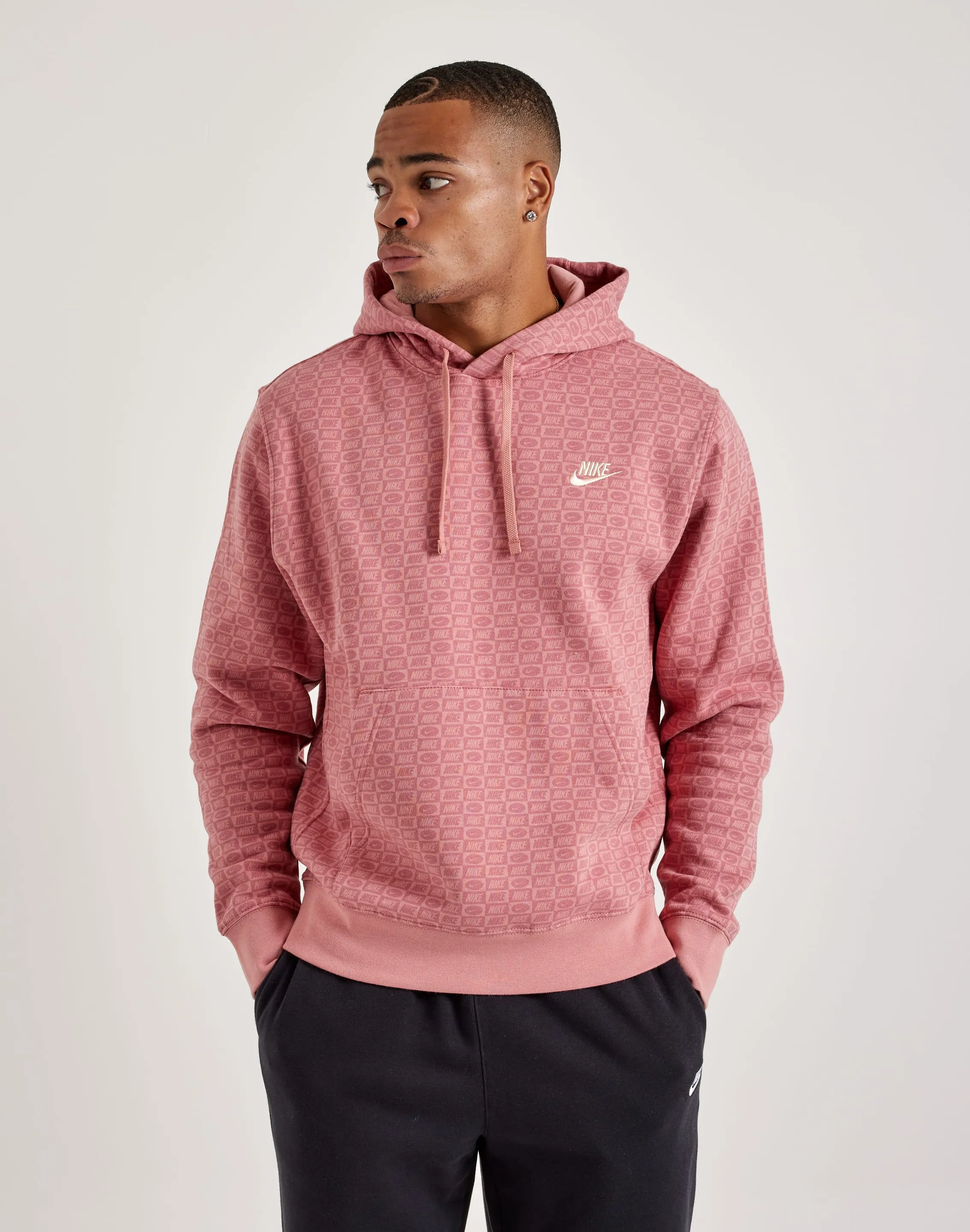 Nike Monogram Club Fleece Pullover Hoodie