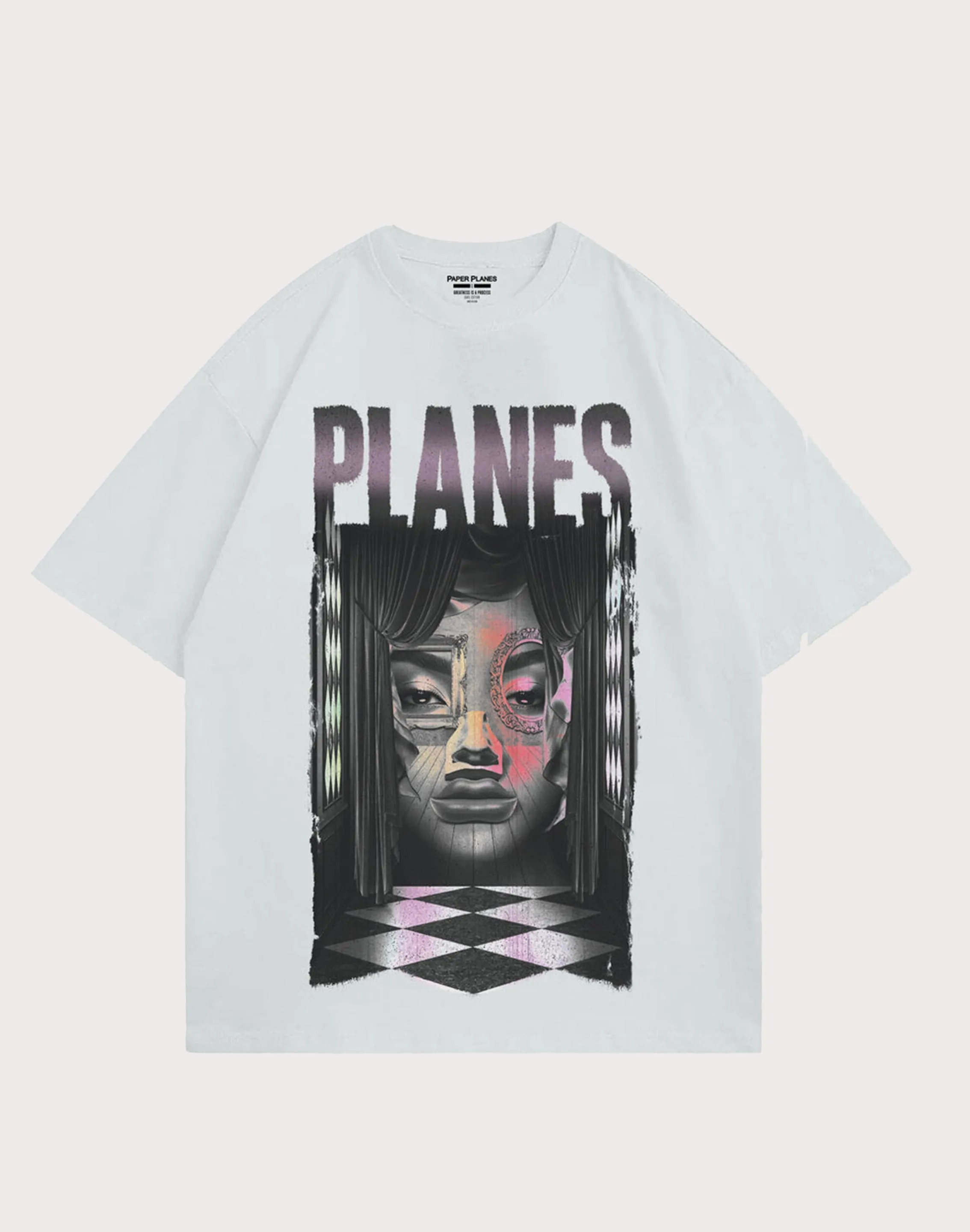 Paper Planes Ip Holdings Llc Surrealist Face Heavyweight Tee