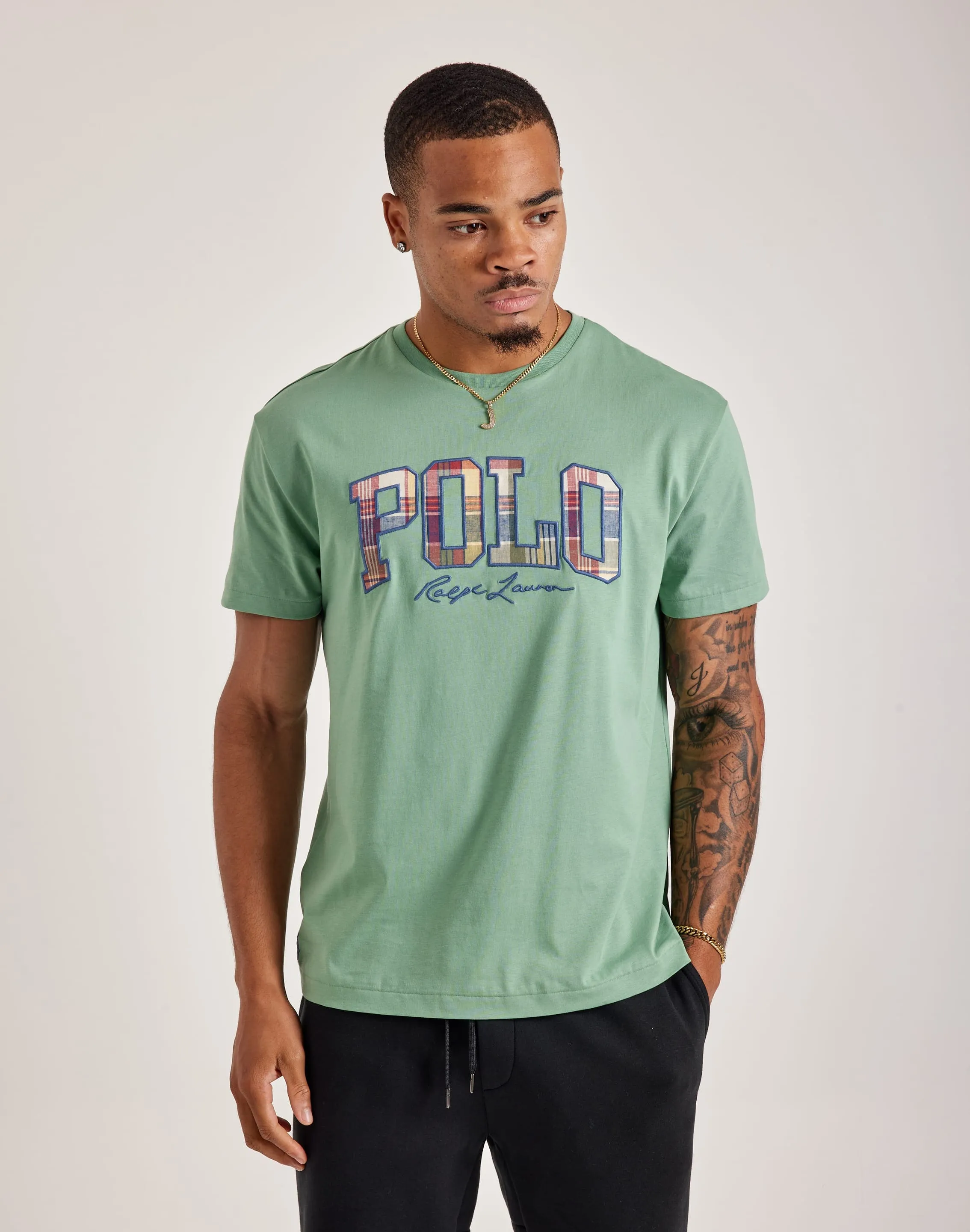 Polo Ralph Lauren Plaid Logo Tee