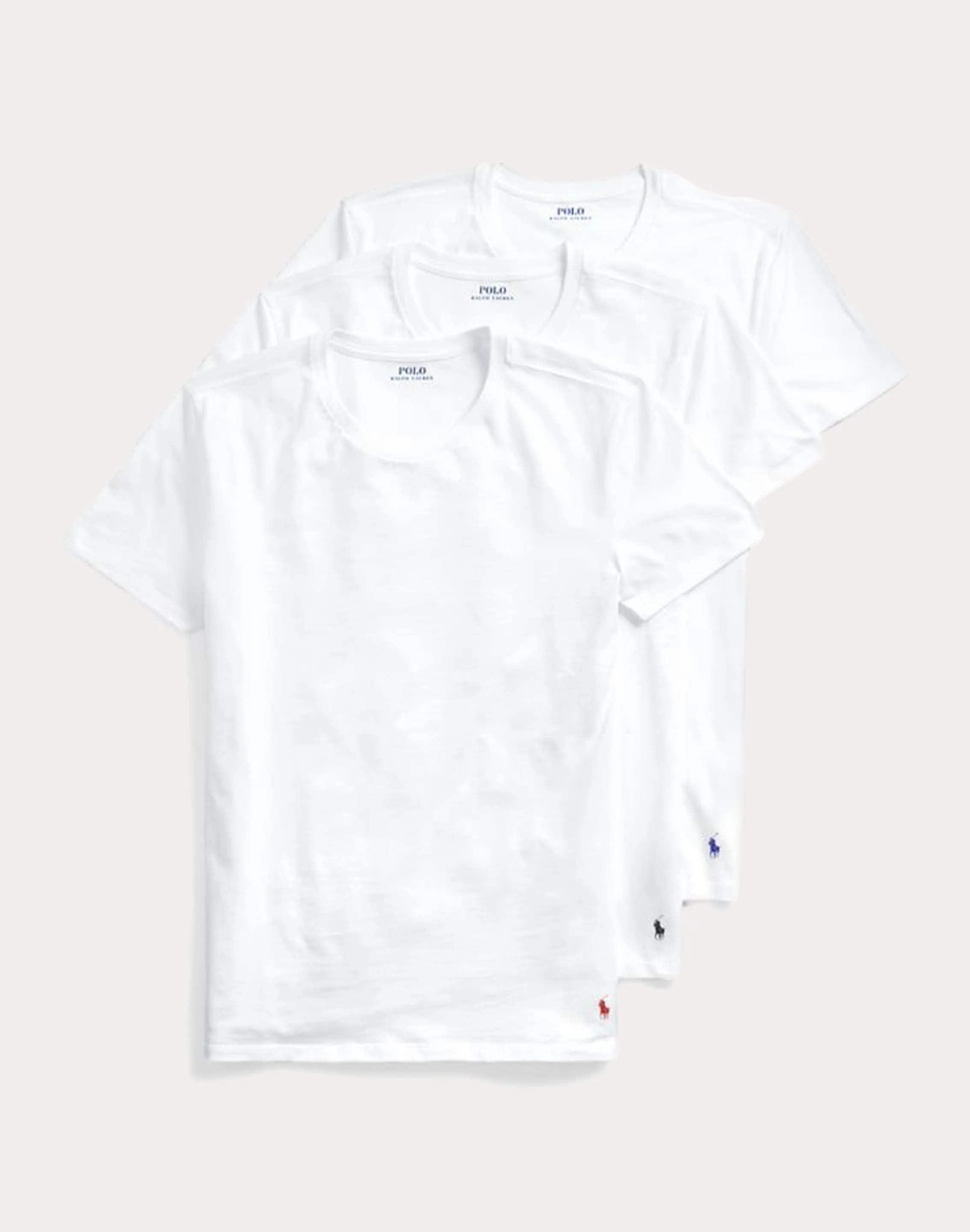Polo Ralph Lauren Slim Fit Cotton Crewneck Tee 3-Pack