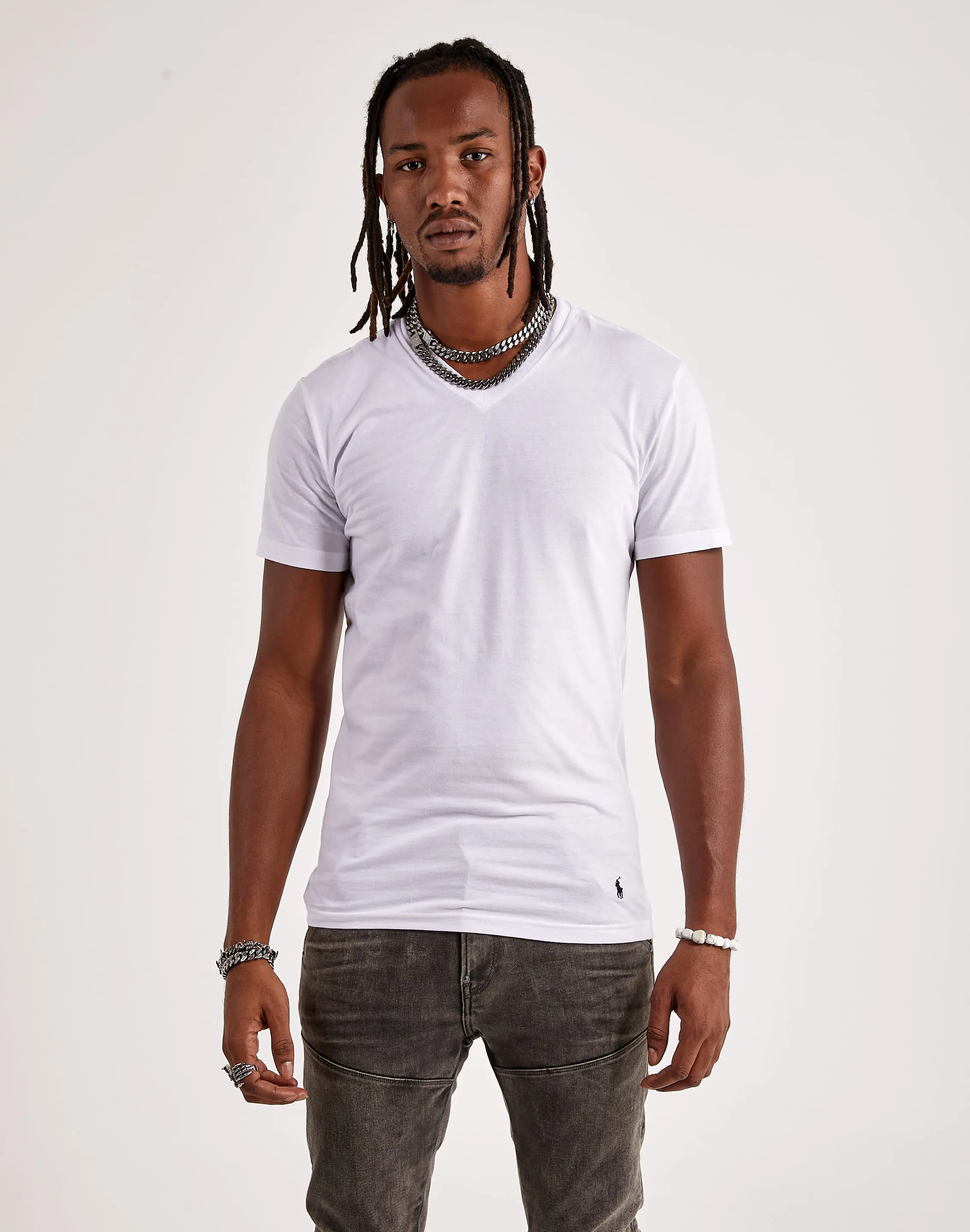 Polo Ralph Lauren Slim Fit Cotton V-Neck Tee 3-Pack
