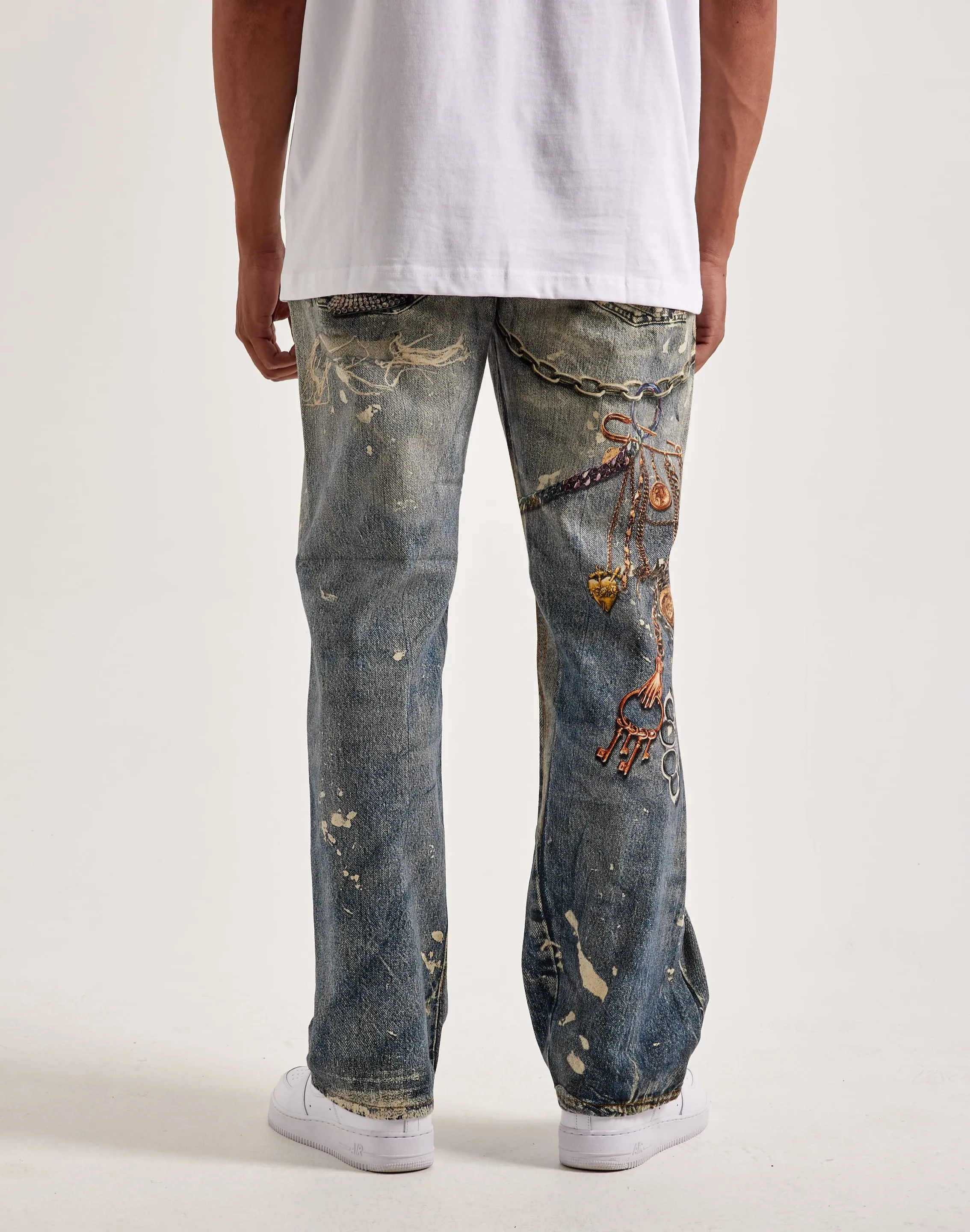 Preme Printed Chain Jeans
