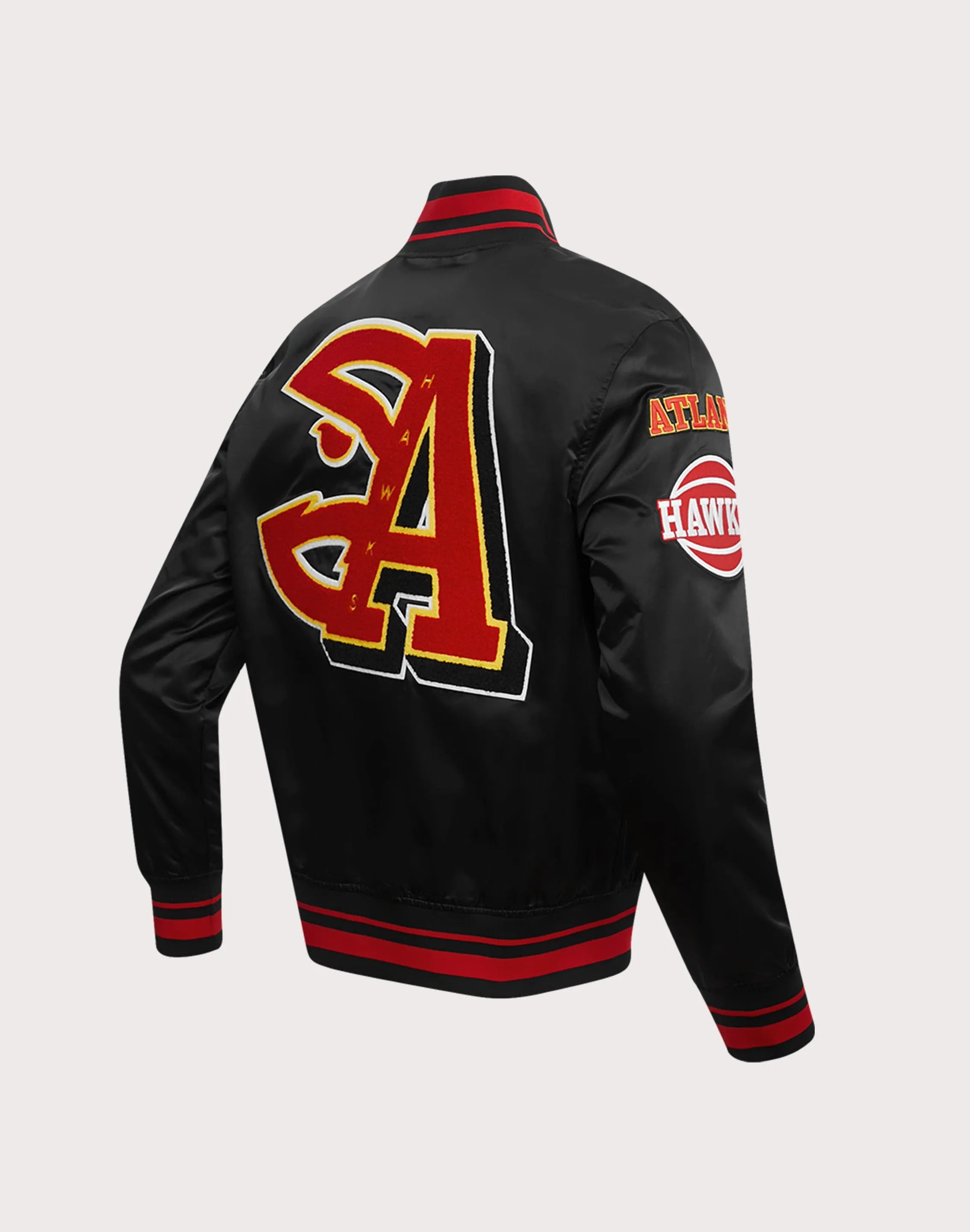 Pro Standard Atlanta Hawks Mashup Rib Satin Jacket