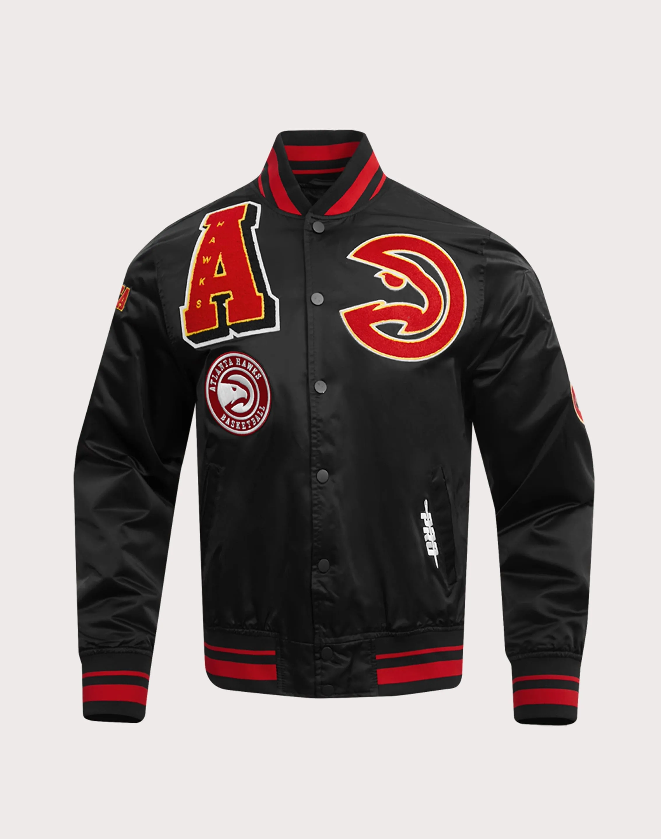 Pro Standard Atlanta Hawks Mashup Rib Satin Jacket