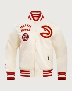 Pro Standard Atlanta Hawks Retro Classic Rib Satin Jacket