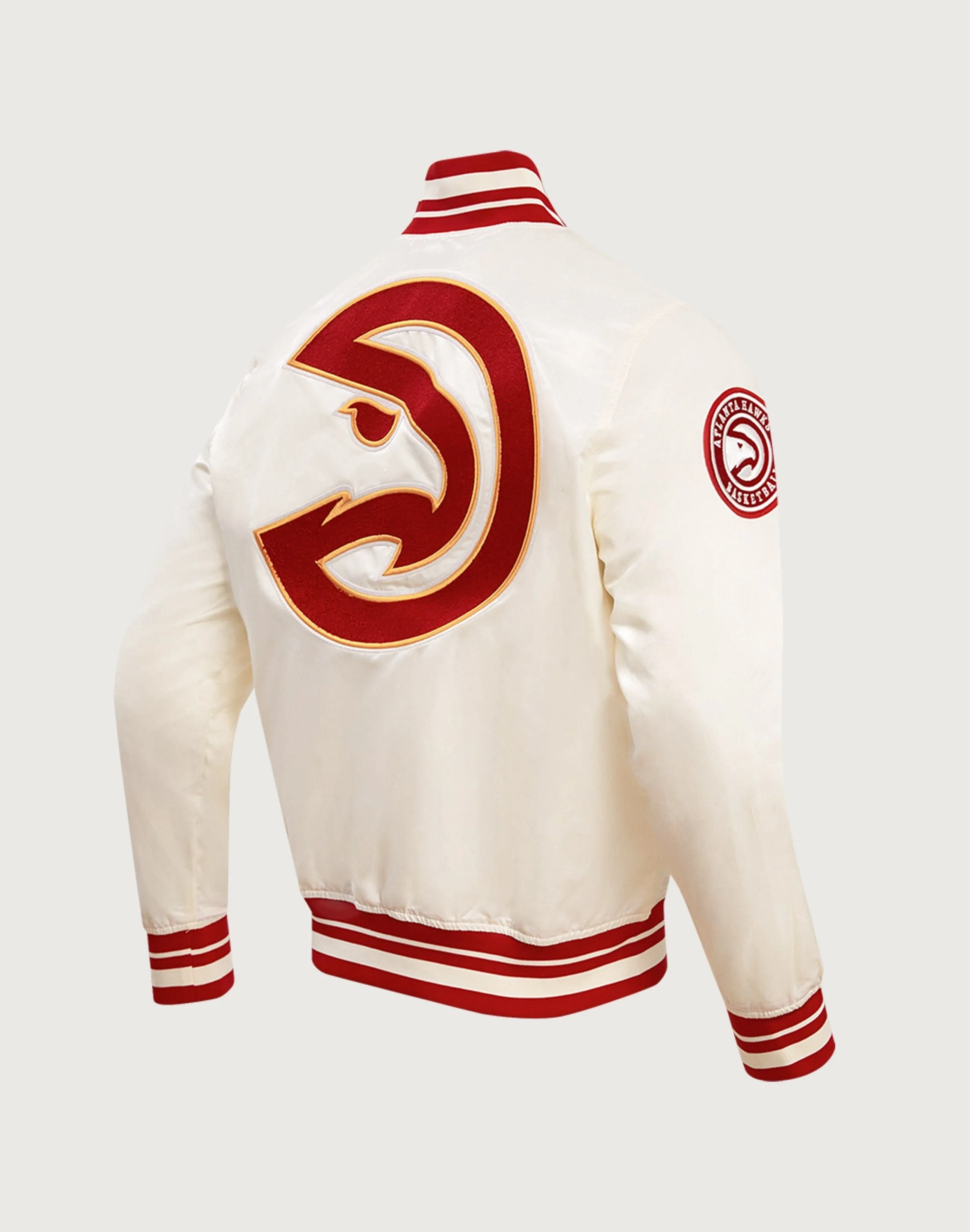 Pro Standard Atlanta Hawks Retro Classic Rib Satin Jacket