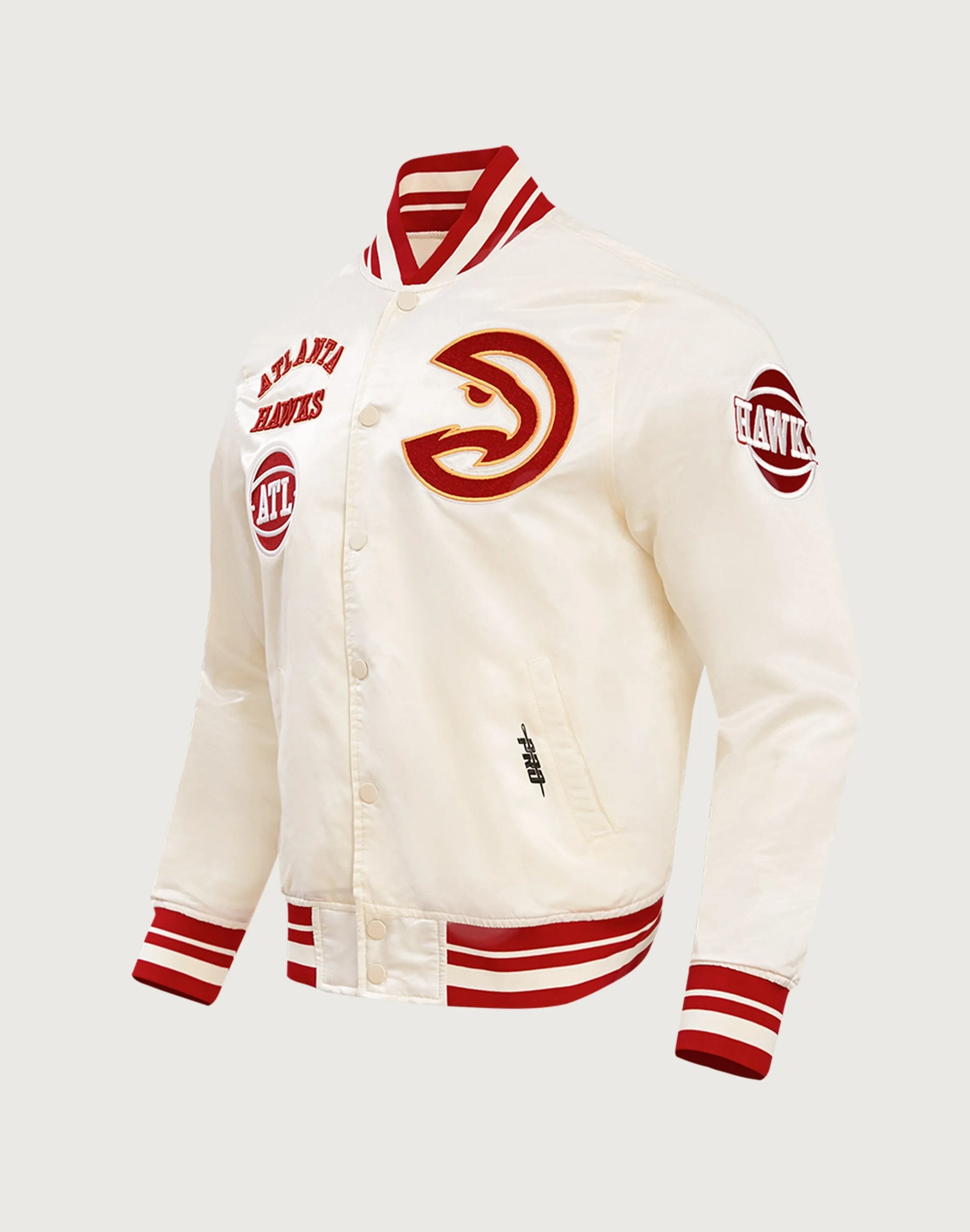 Pro Standard Atlanta Hawks Retro Classic Rib Satin Jacket
