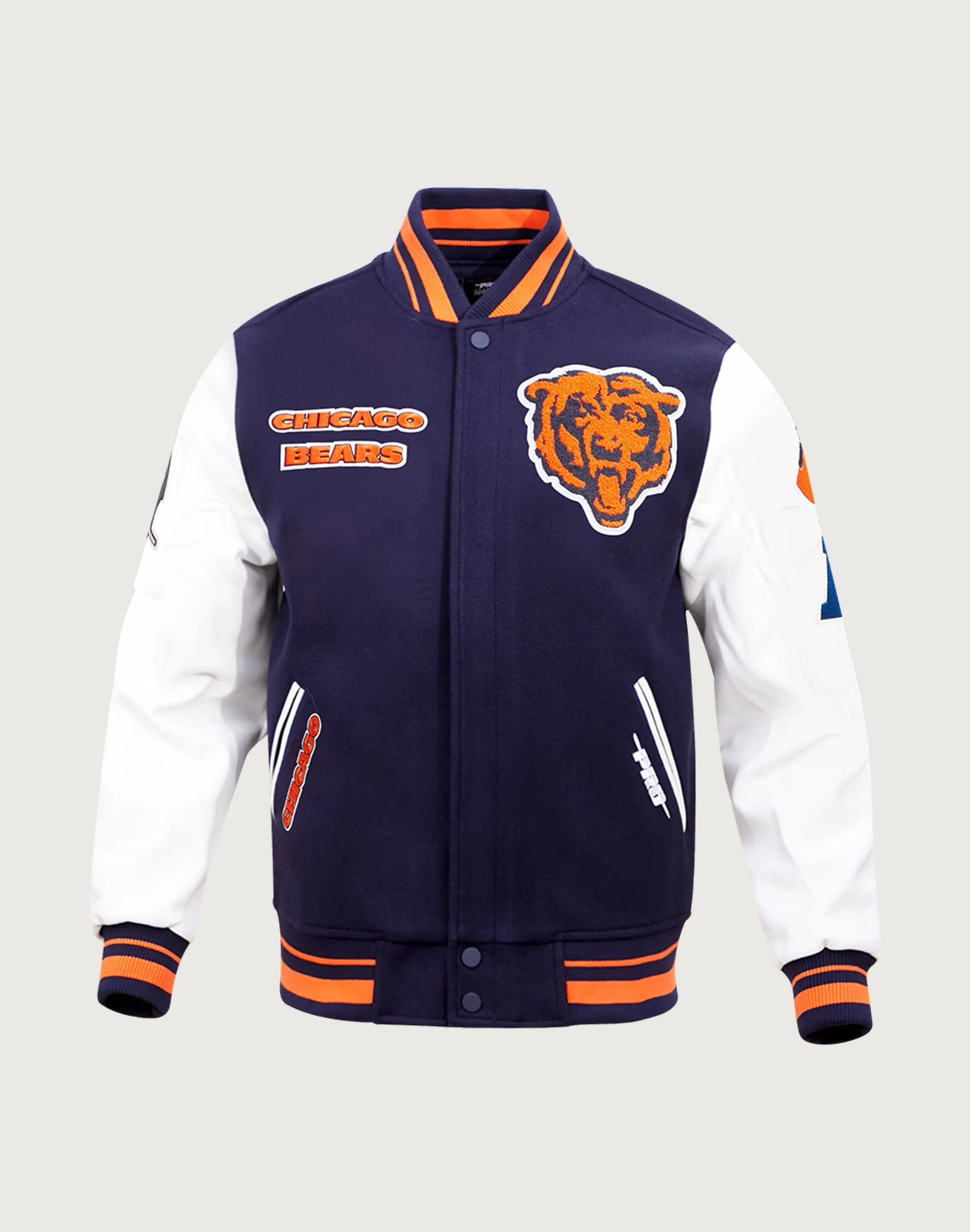 Pro Standard Chicago Bears Retro Classic Rib Wool Varsity Jacket