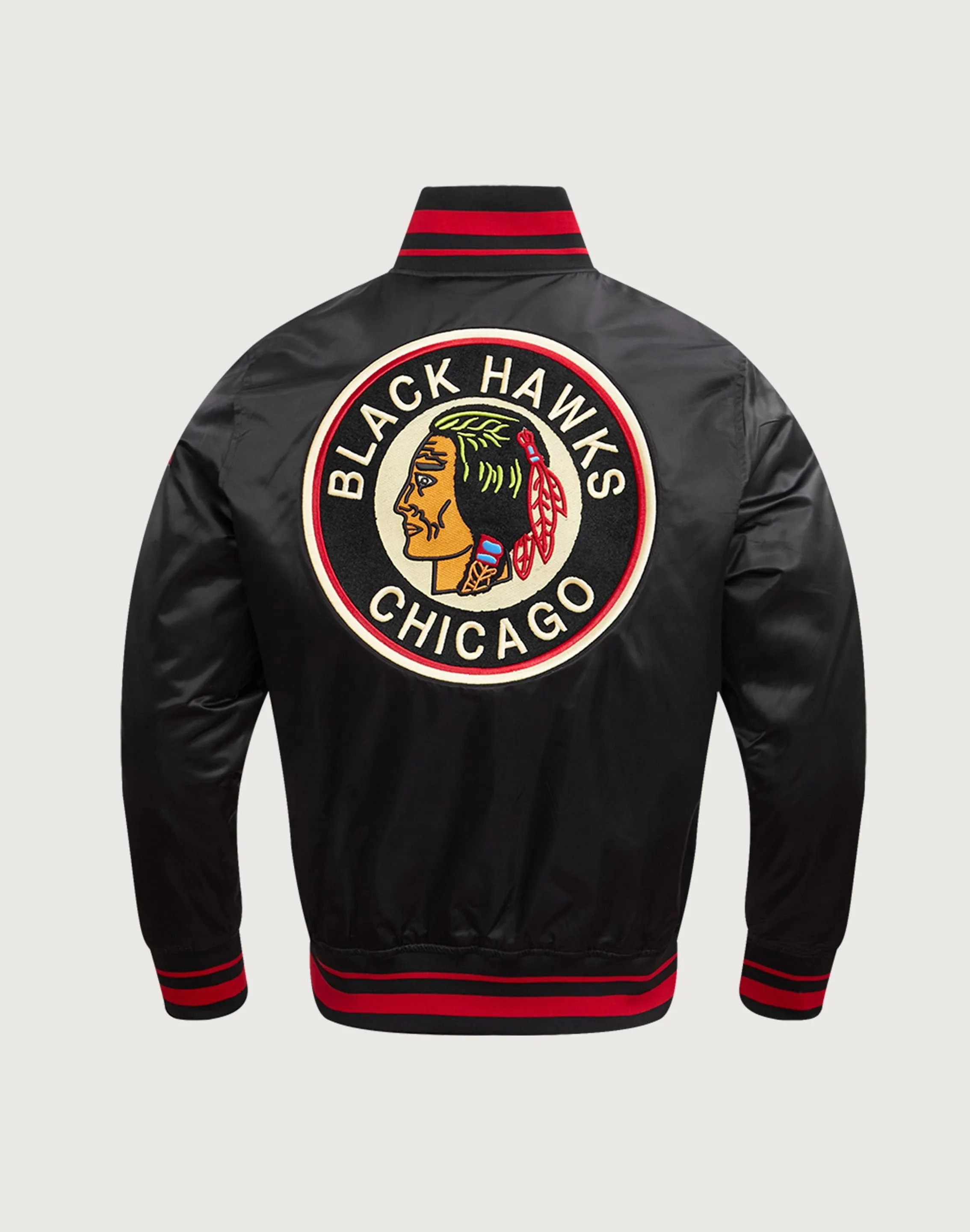 Pro Standard Chicago Blackhawks Retro Classic Rib Satin Jacket