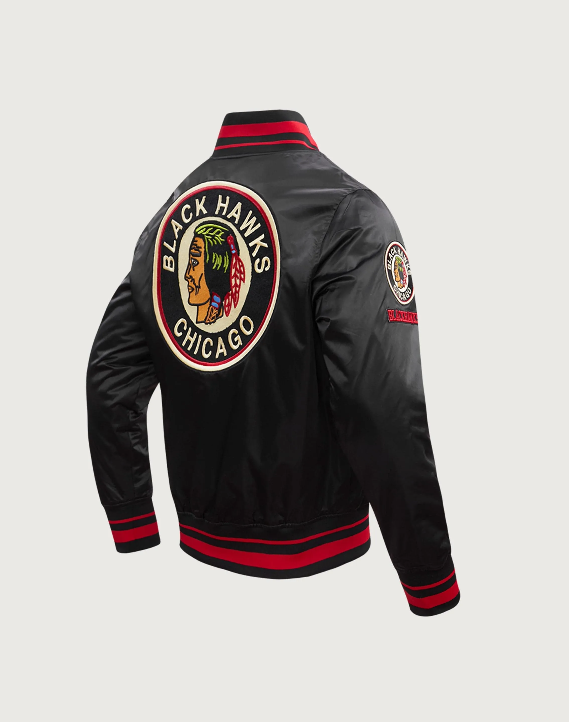 Pro Standard Chicago Blackhawks Retro Classic Rib Satin Jacket