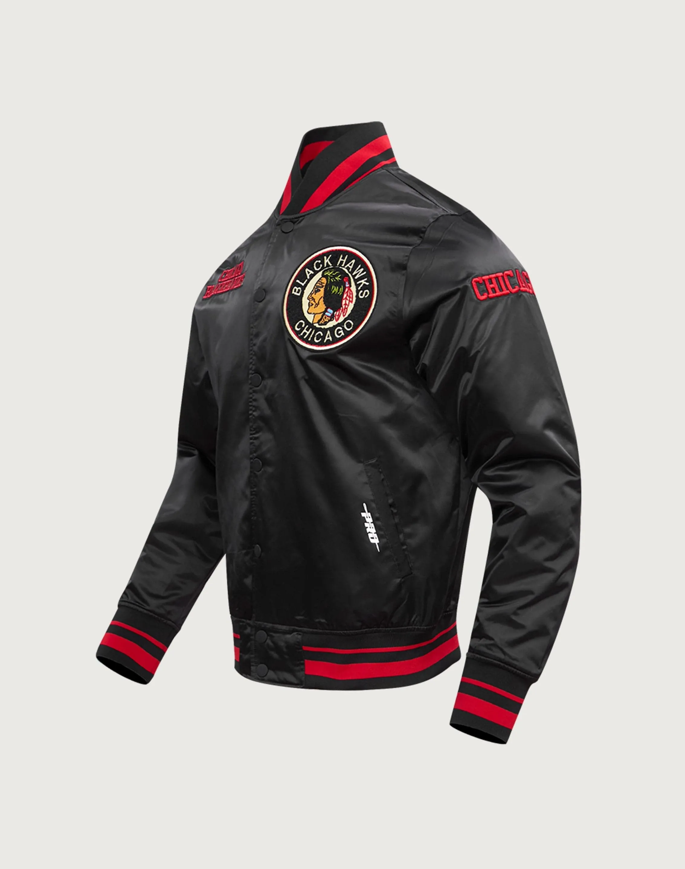Pro Standard Chicago Blackhawks Retro Classic Rib Satin Jacket