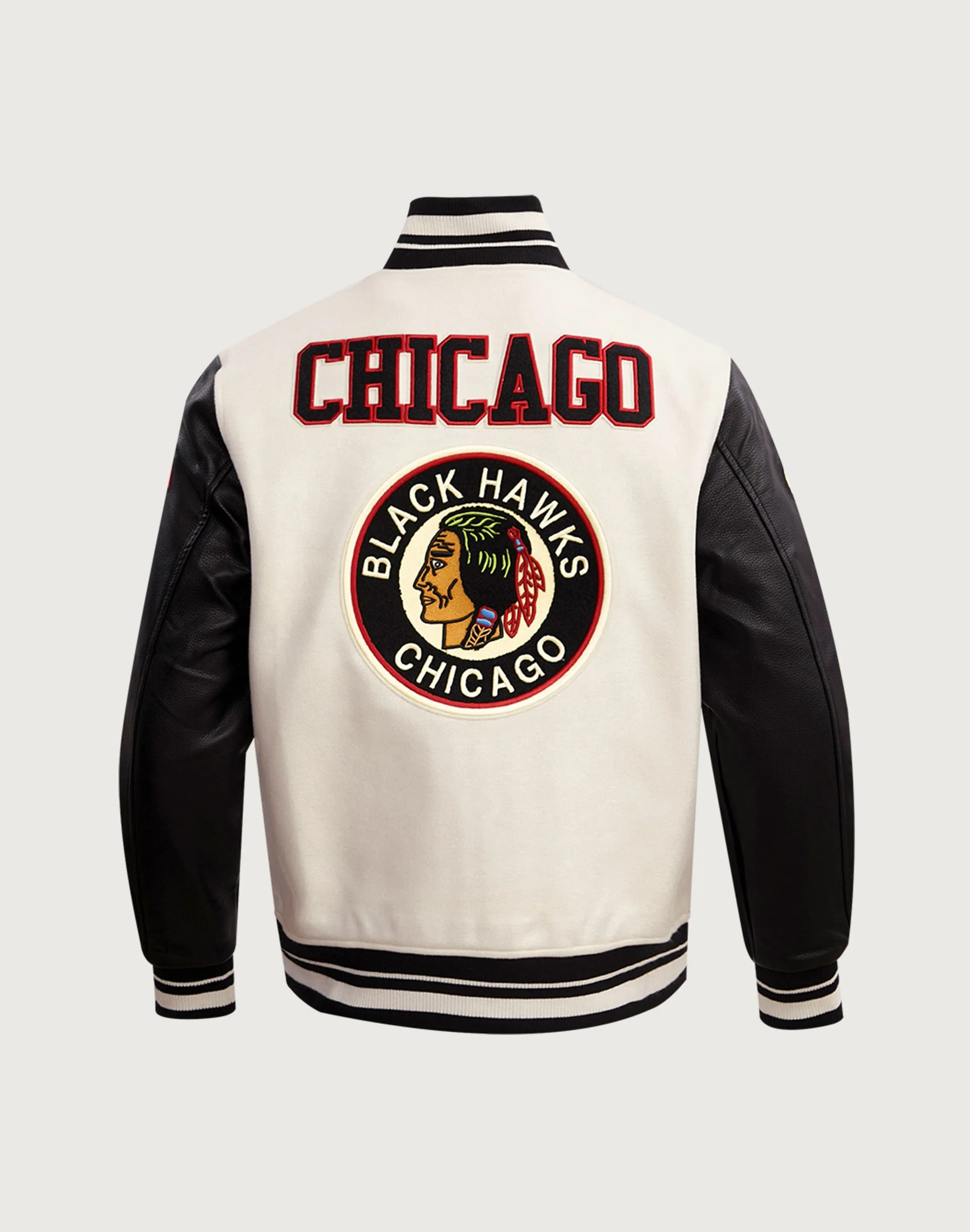 Pro Standard Chicago Blackhawks Retro Classic Rib Wool Varsity Jacket