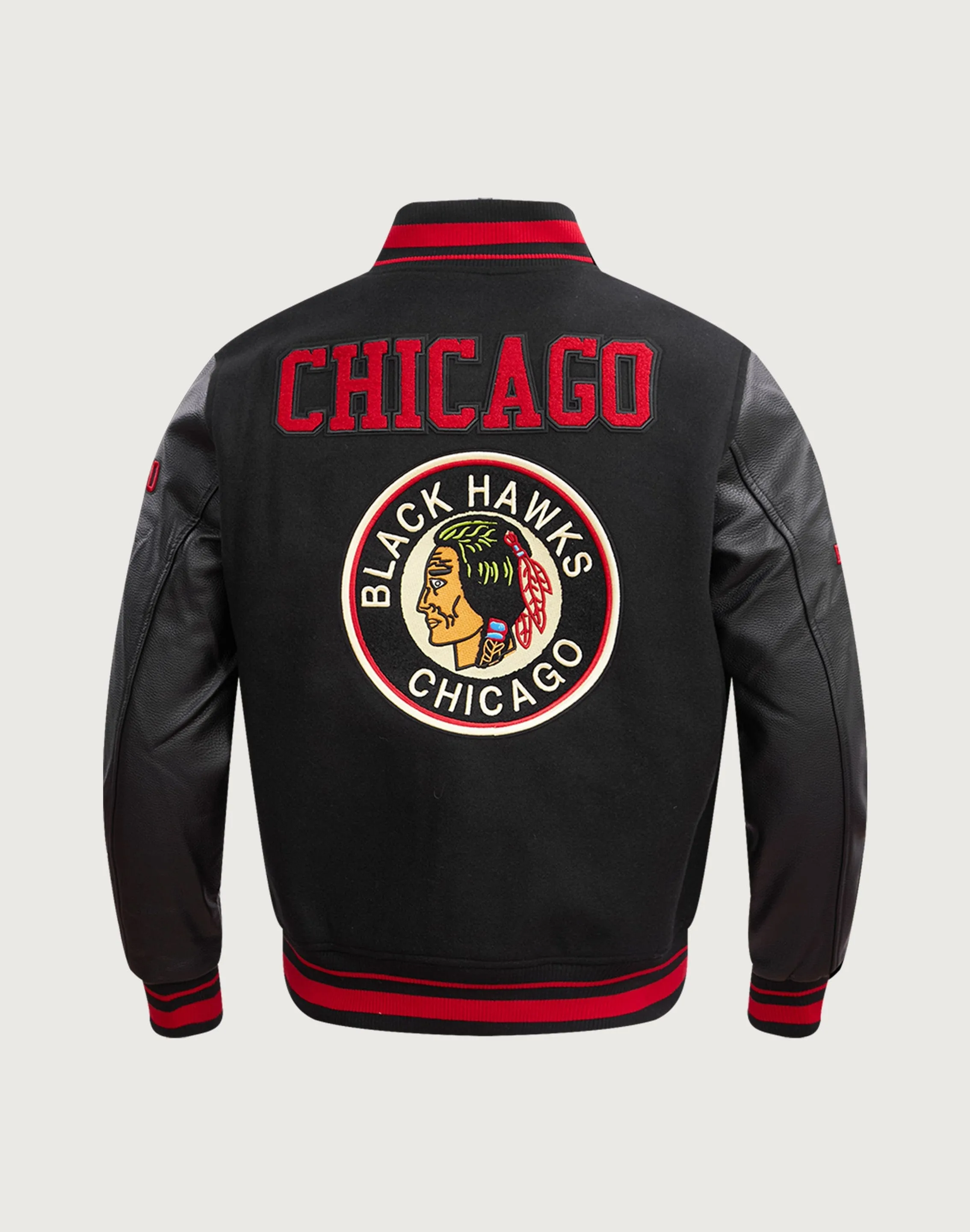 Pro Standard Chicago Blackhawks Retro Classic Rib Wool Varsity Jacket