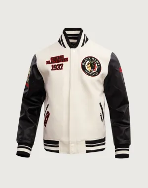 Pro Standard Chicago Blackhawks Retro Classic Rib Wool Varsity Jacket