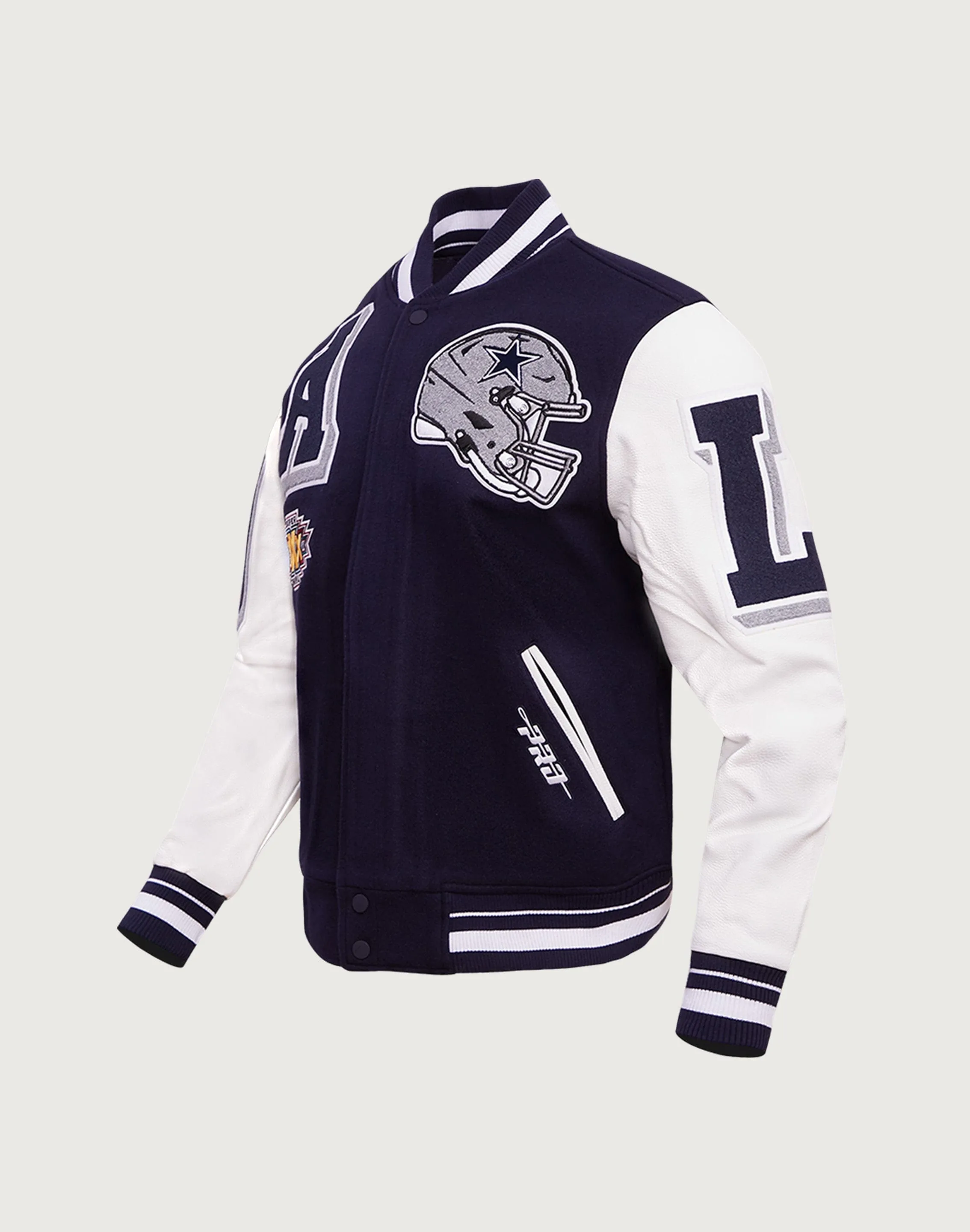 Pro Standard Dallas Cowboys Mashup Rib Wool Varsity Jacket