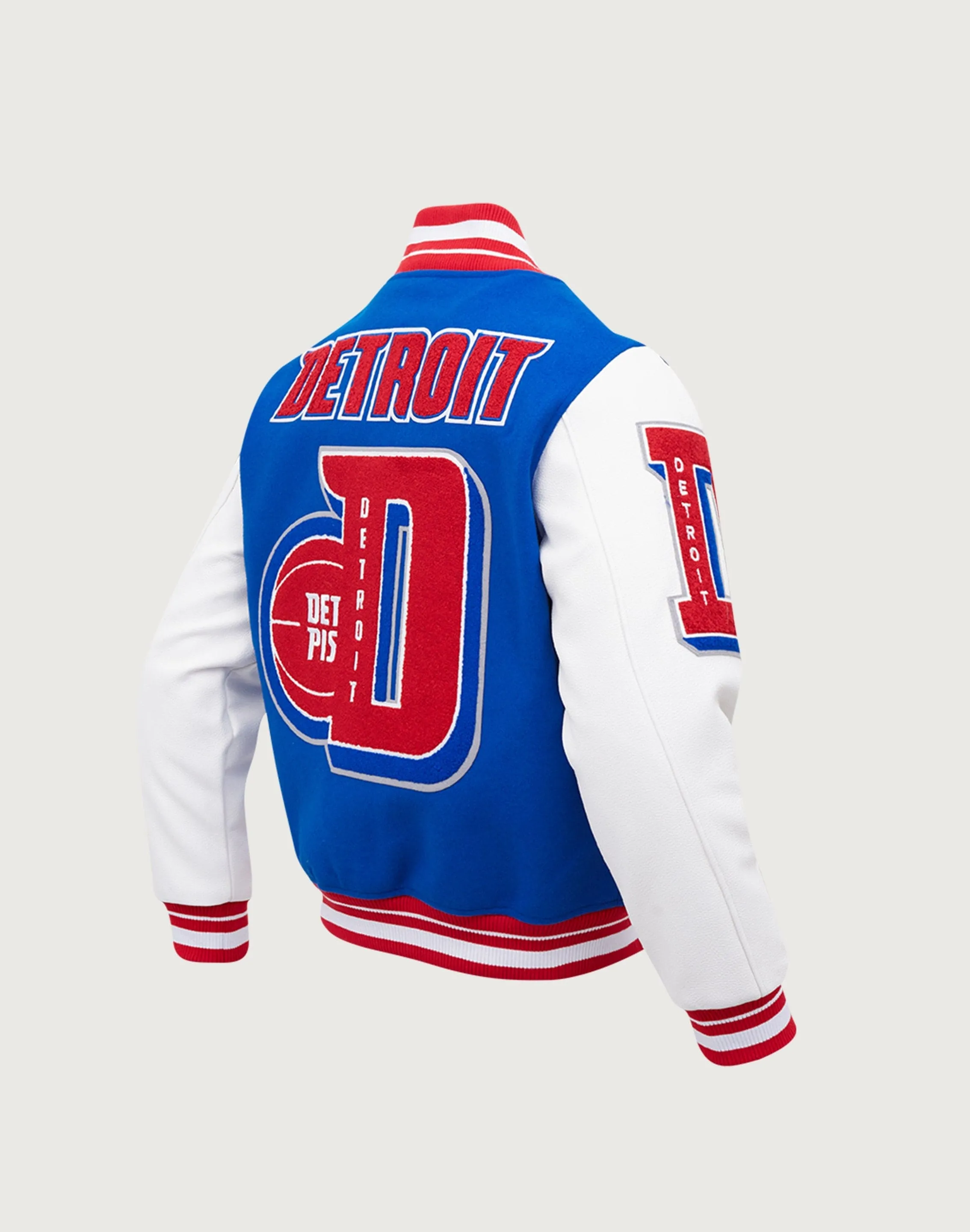 Pro Standard Detroit Pistons Mashup Rib Wool Varsity Jacket