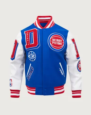 Pro Standard Detroit Pistons Mashup Rib Wool Varsity Jacket