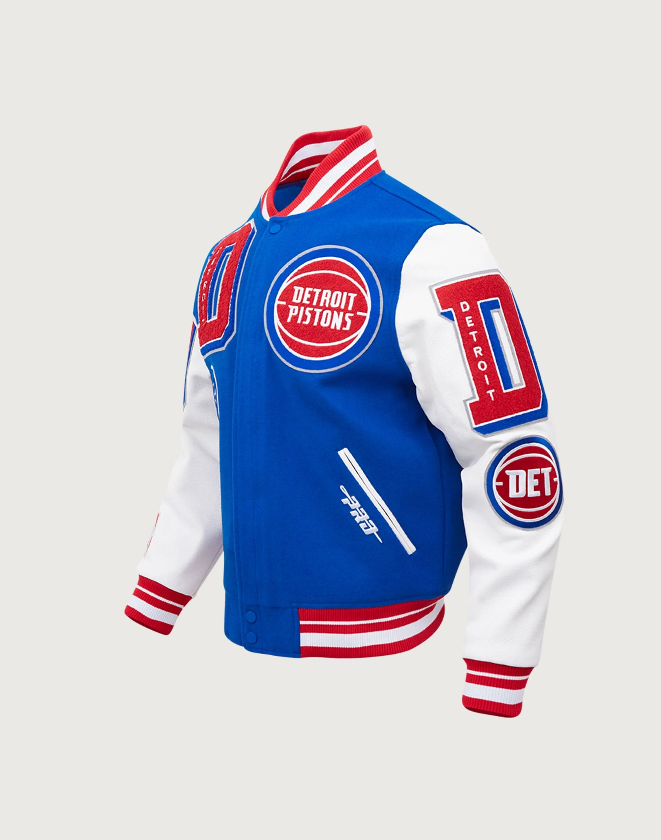 Pro Standard Detroit Pistons Mashup Rib Wool Varsity Jacket